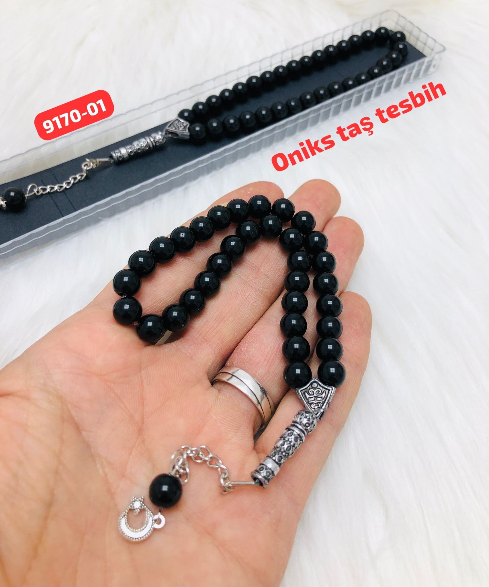 9170 Oniks Taş Tesbih 33'lü