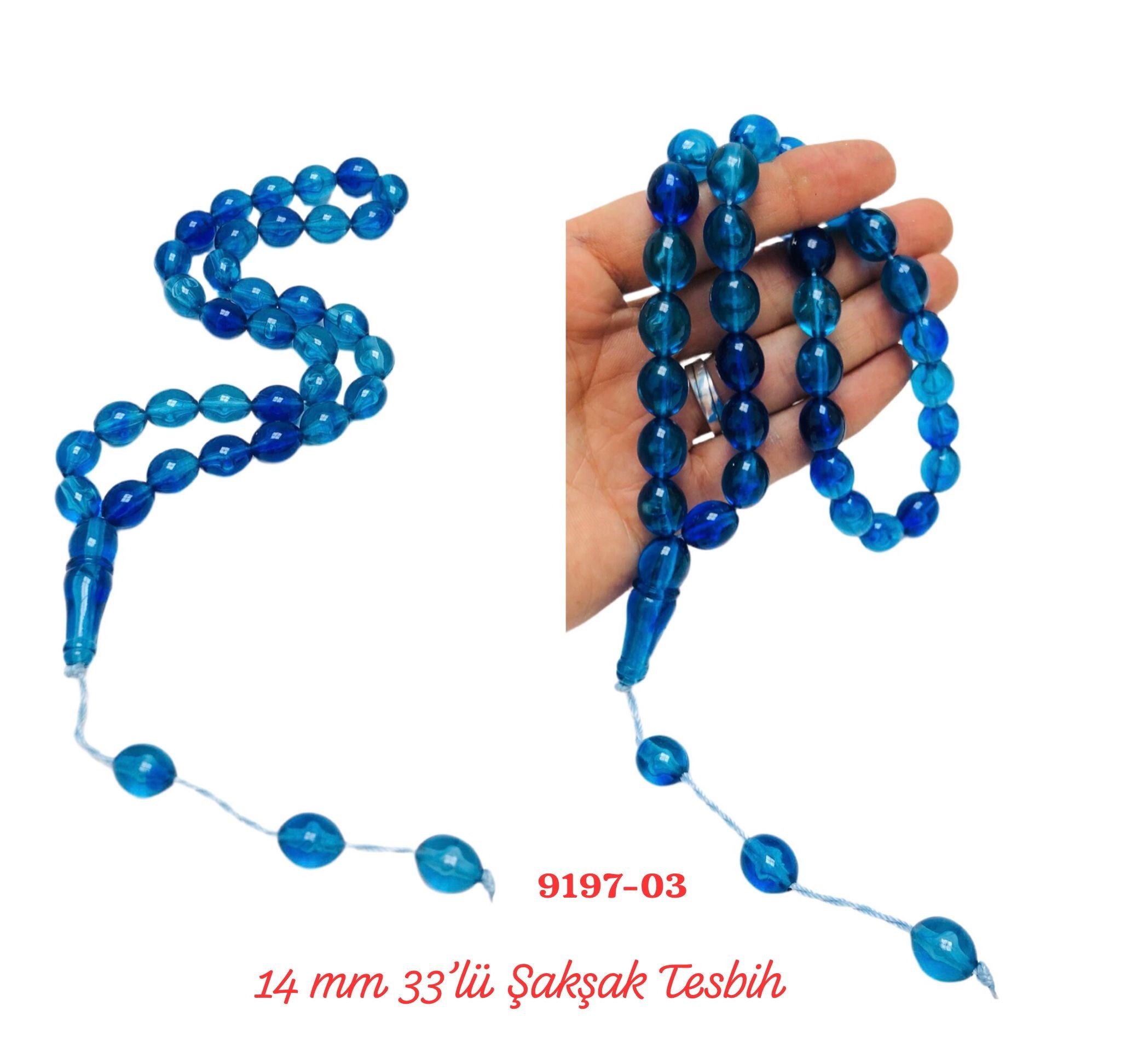 9197 33'lü İri Taş Şakşak Tesbih