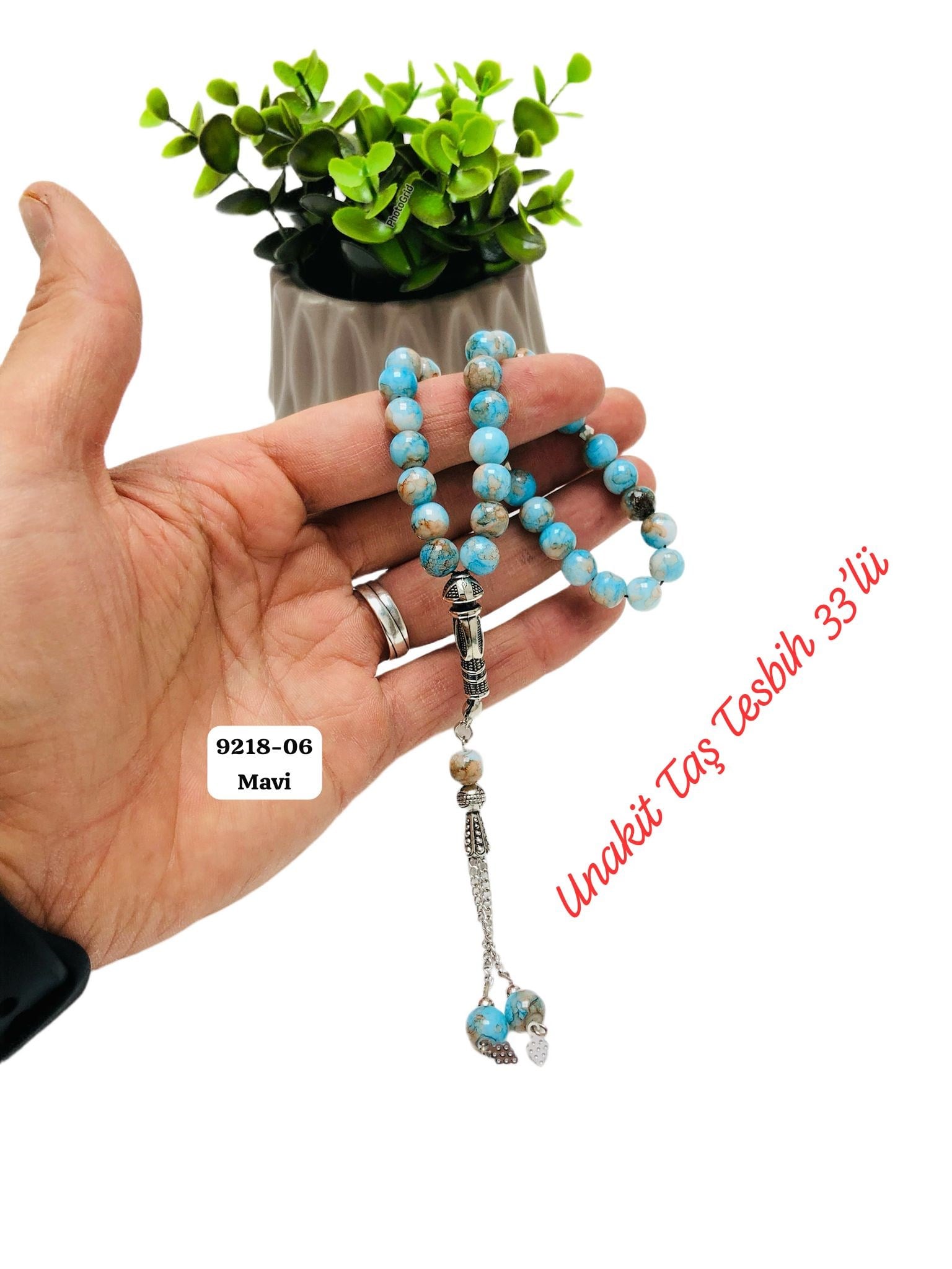 9218 Unakit Taş Tesbih 33'lü