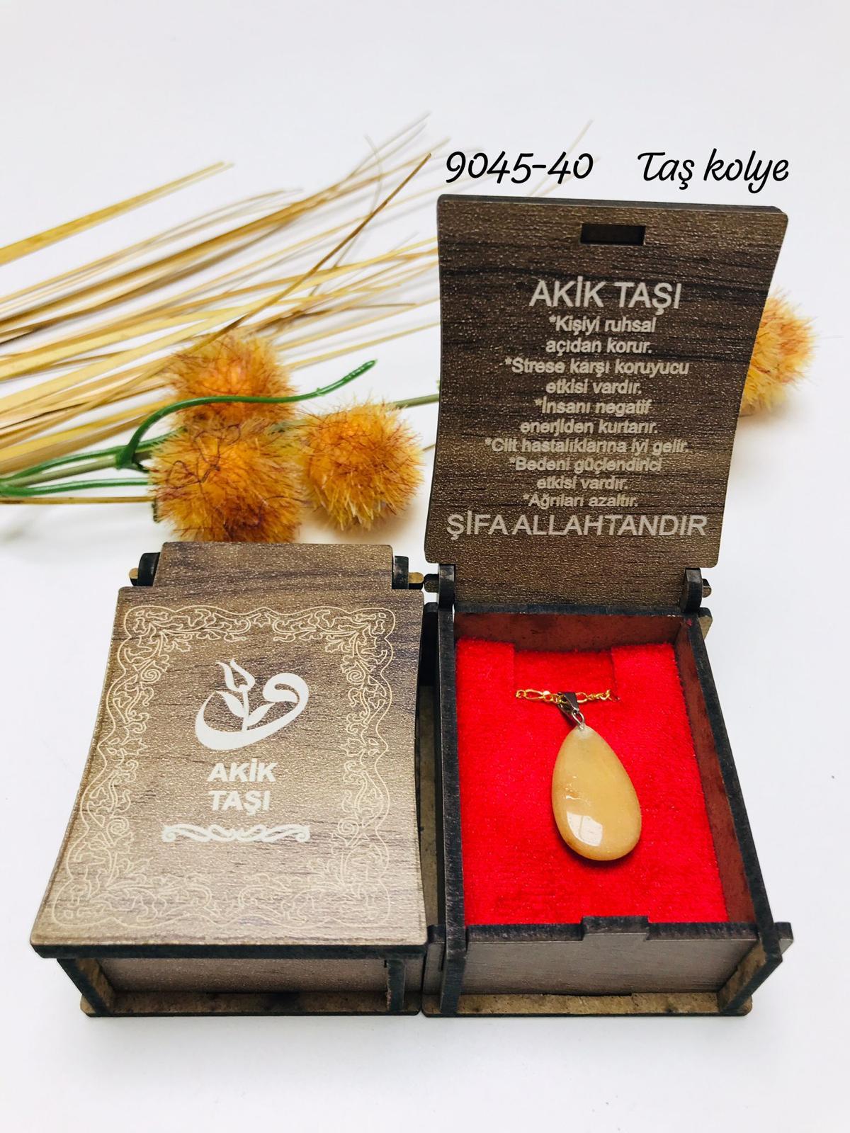 9045 Kutulu Taş Kolye