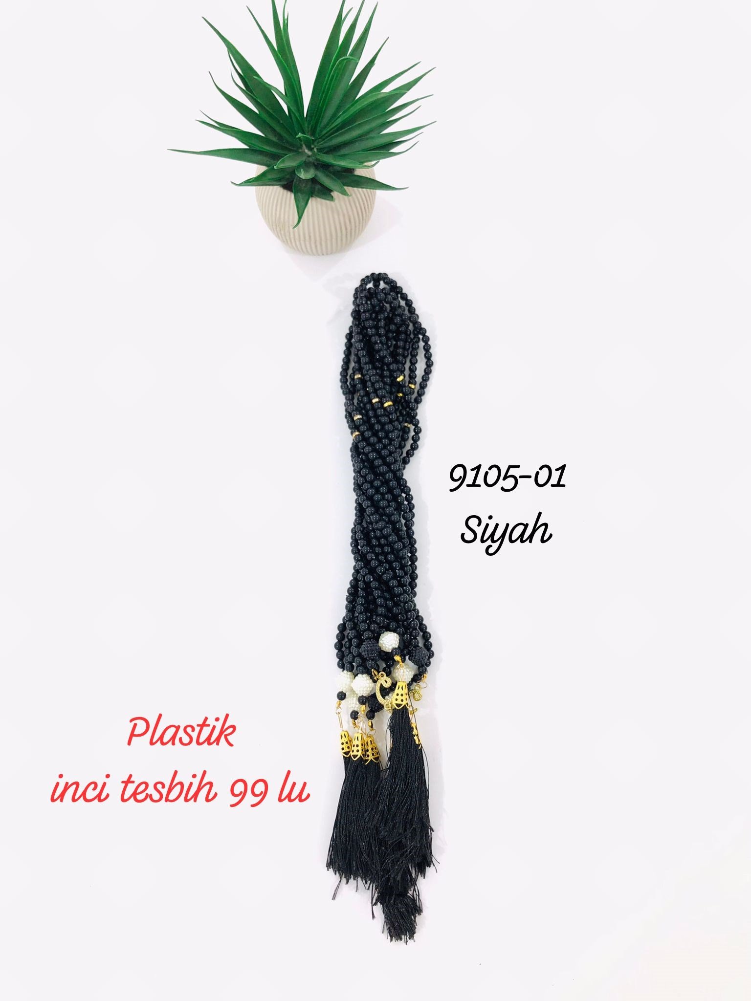 9105 Plastik İncili Tesbih