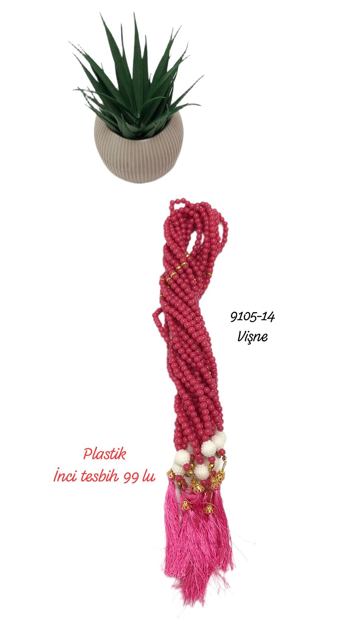 9105 Plastik İncili Tesbih