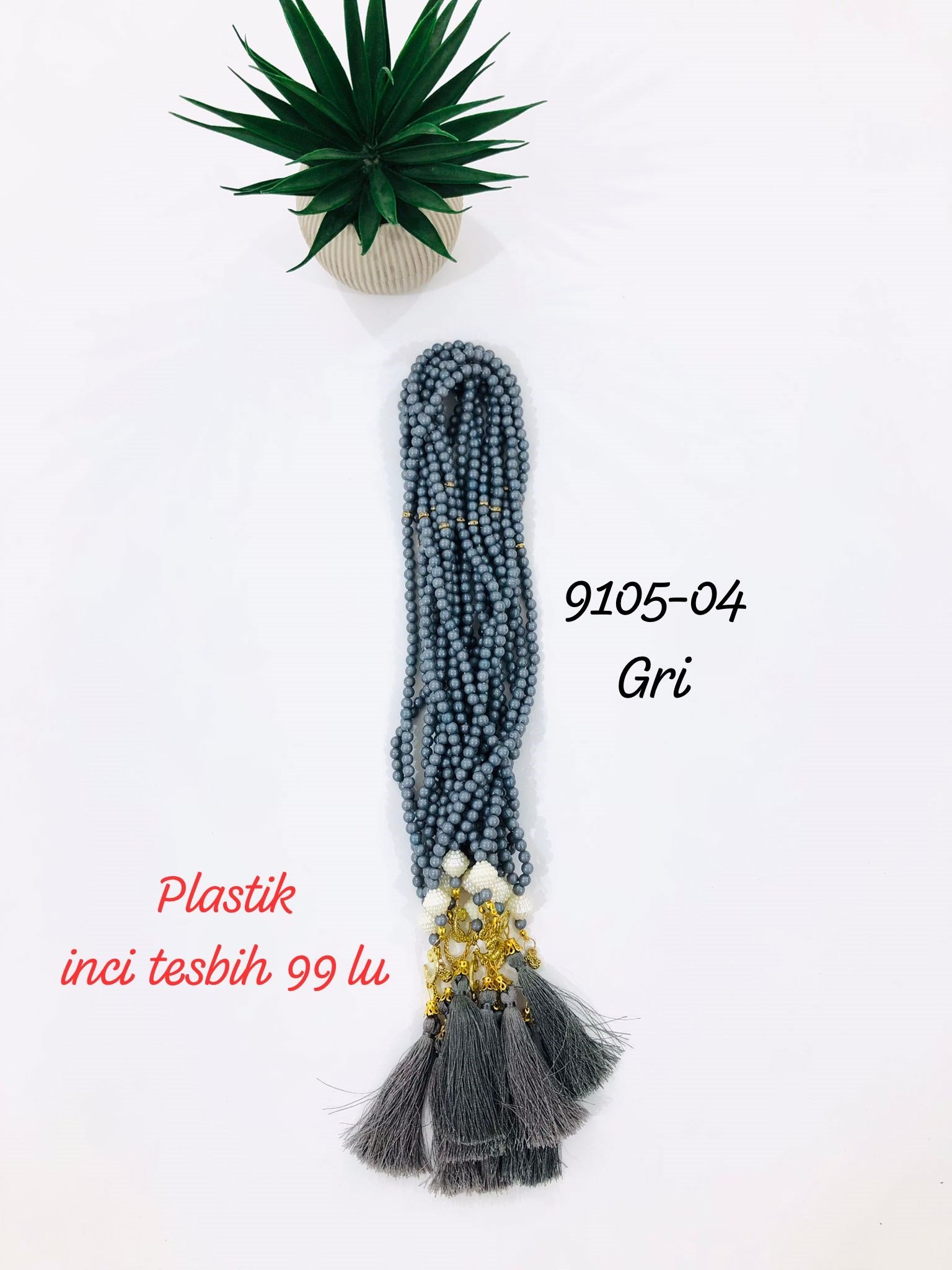 9105 Plastik İncili Tesbih