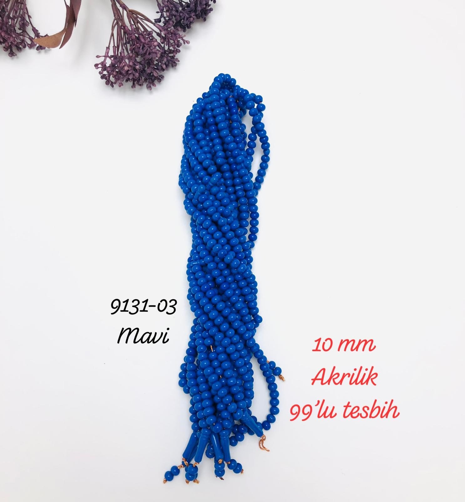 9131 10 mm 99'lu Akrilik Tesbih