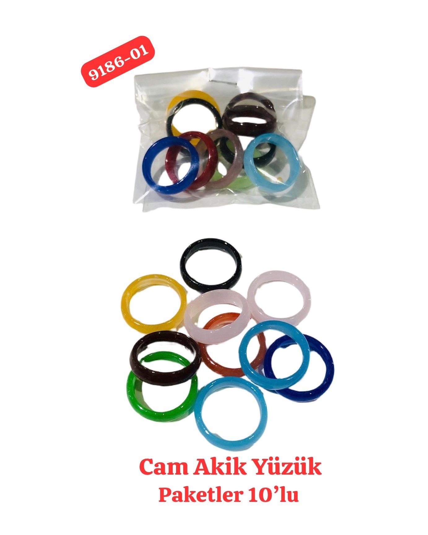 9186 Cam Akik Yüzük