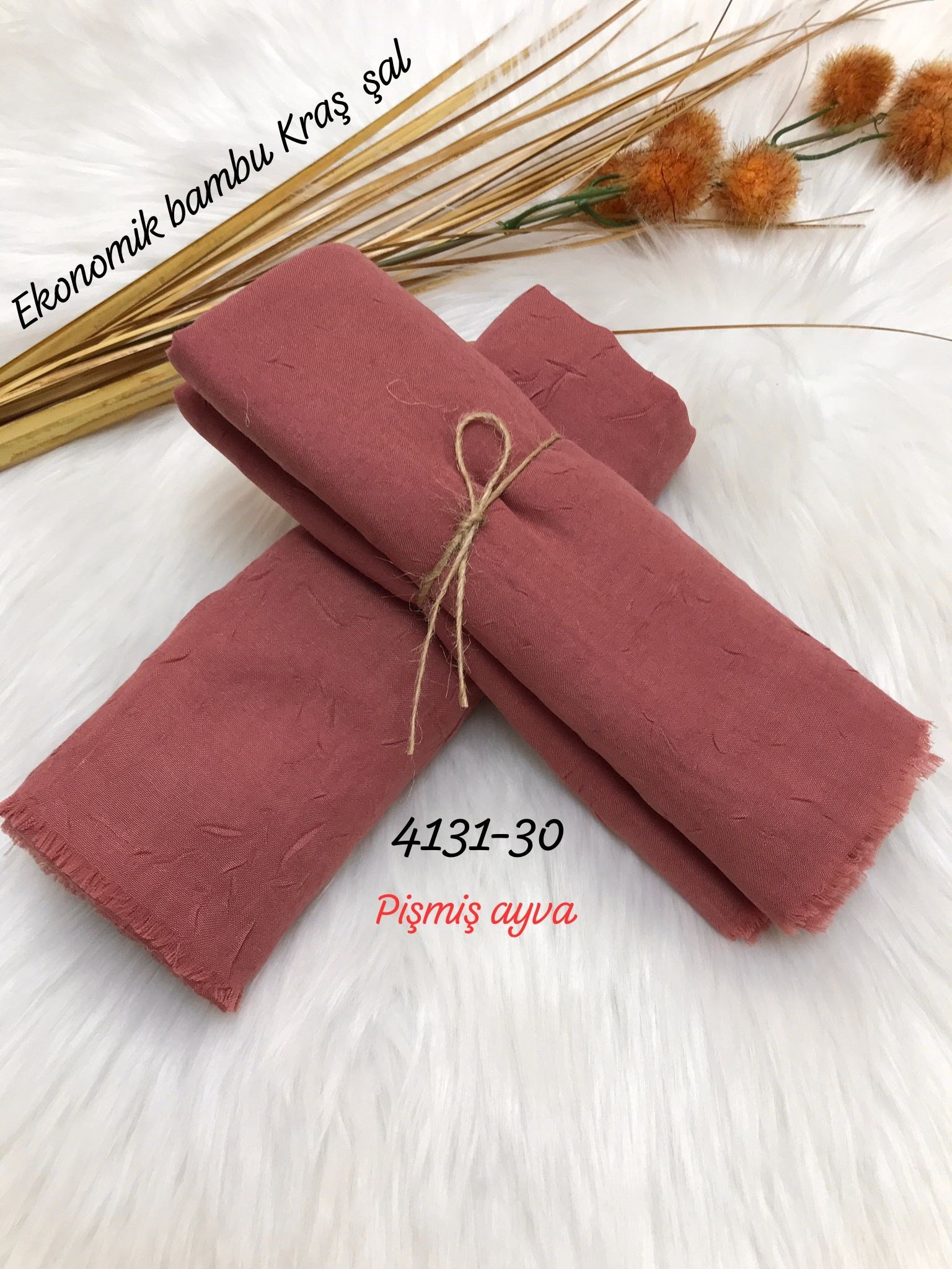 4131 Lüks Bambu Kraş Şal