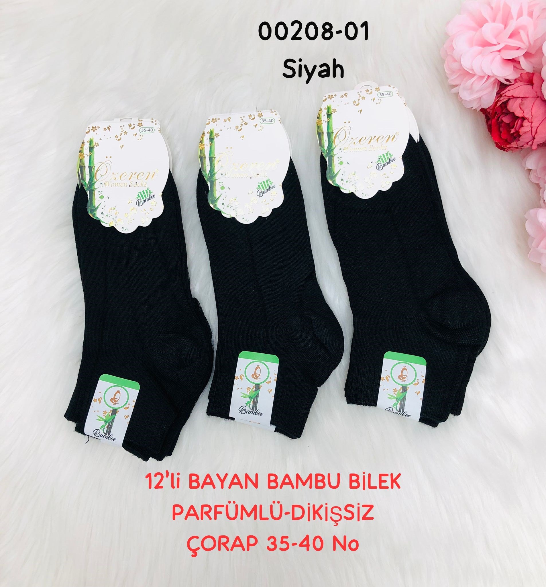 Bayan Bambu Bilek Dikişsiz Çorap