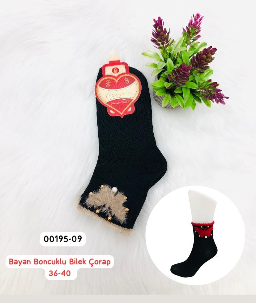 Bayan Boncuklu Bilek Çorap
