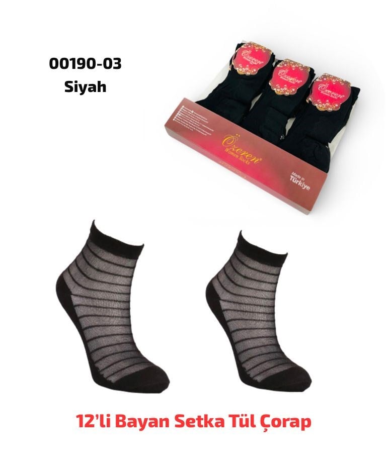 Bayan Setka Tül Çorap