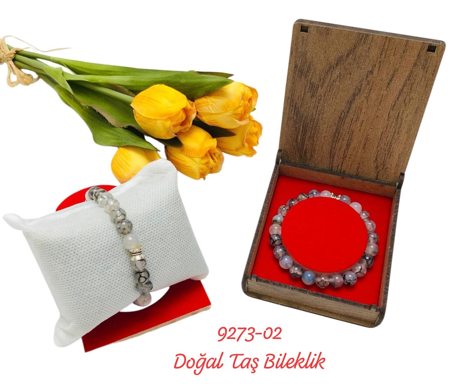 9273 Kutulu Doğal Taş Bileklik