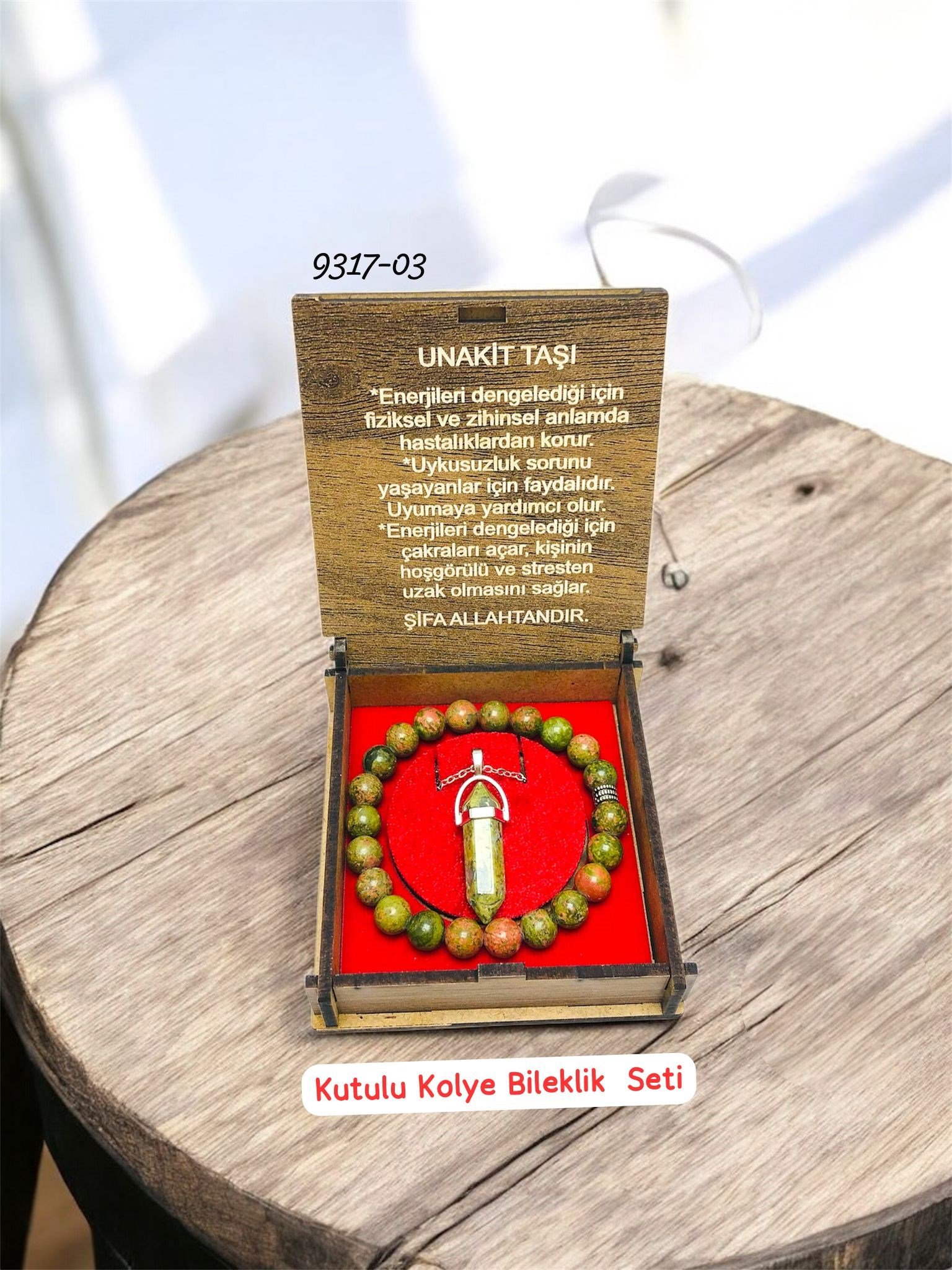 9317 Kutulu Kolye Bileklik Seti