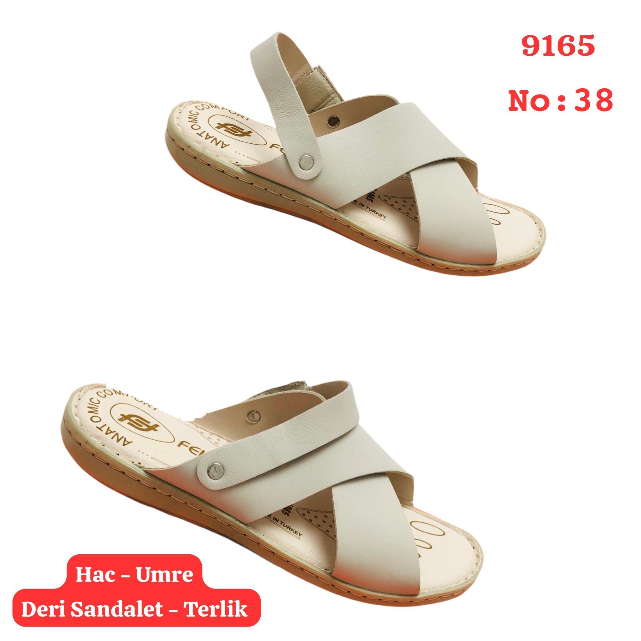 9165 Deri Sandalet Terlik