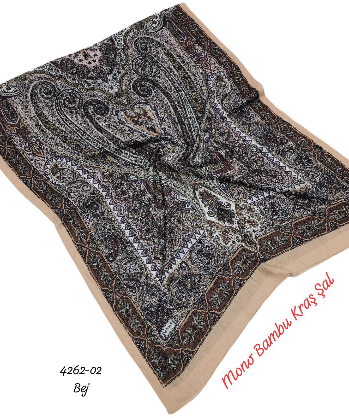 4262 Mono Bambu Kraş Şal