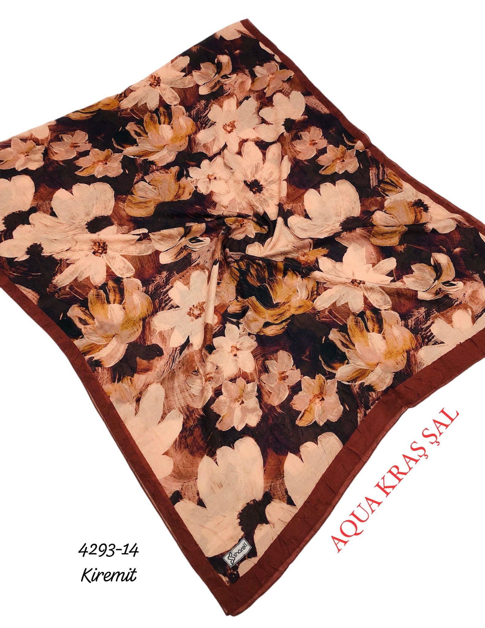 4293 Desenli Bambu (Aqua) Kraş Şal