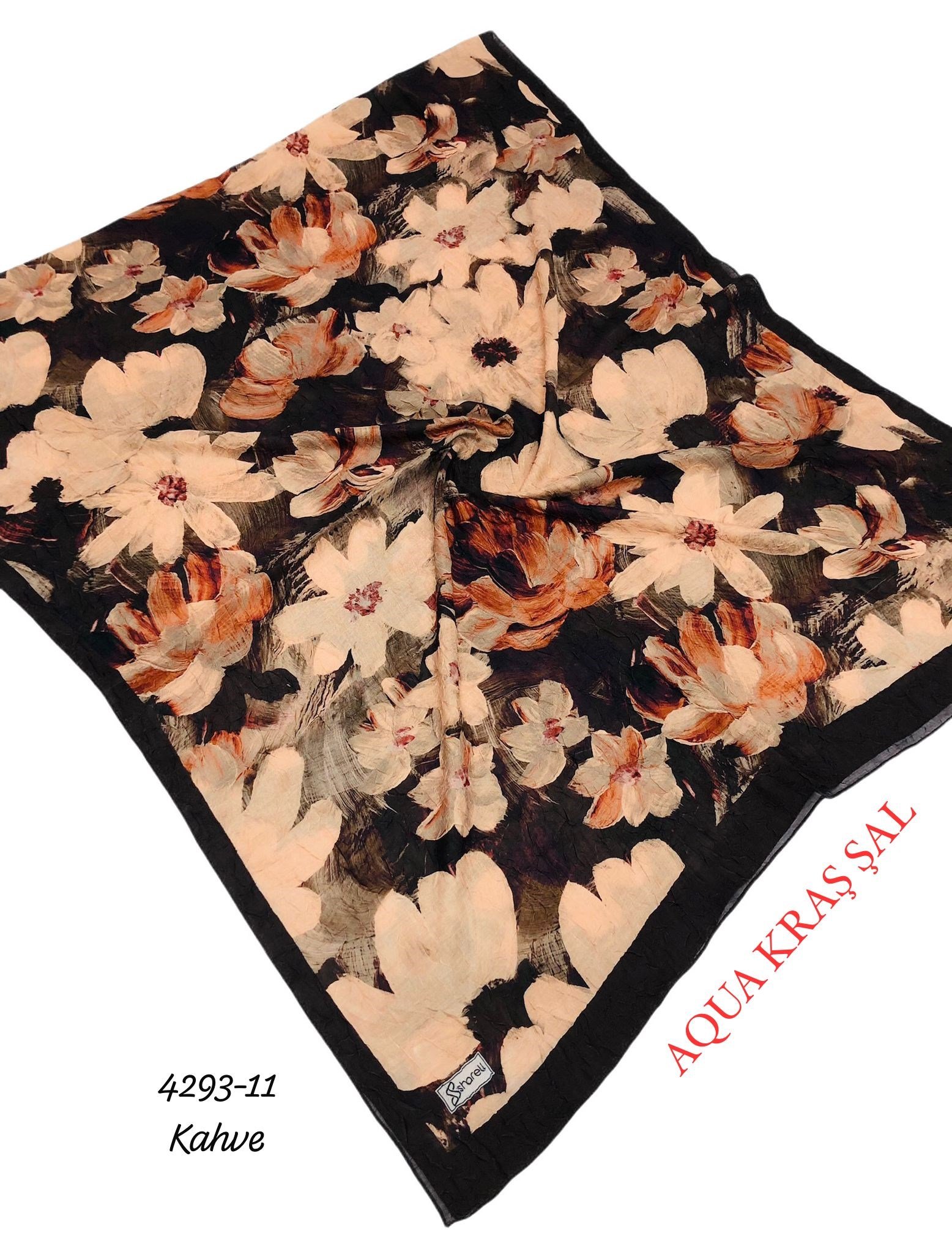 4293 Desenli Bambu (Aqua) Kraş Şal