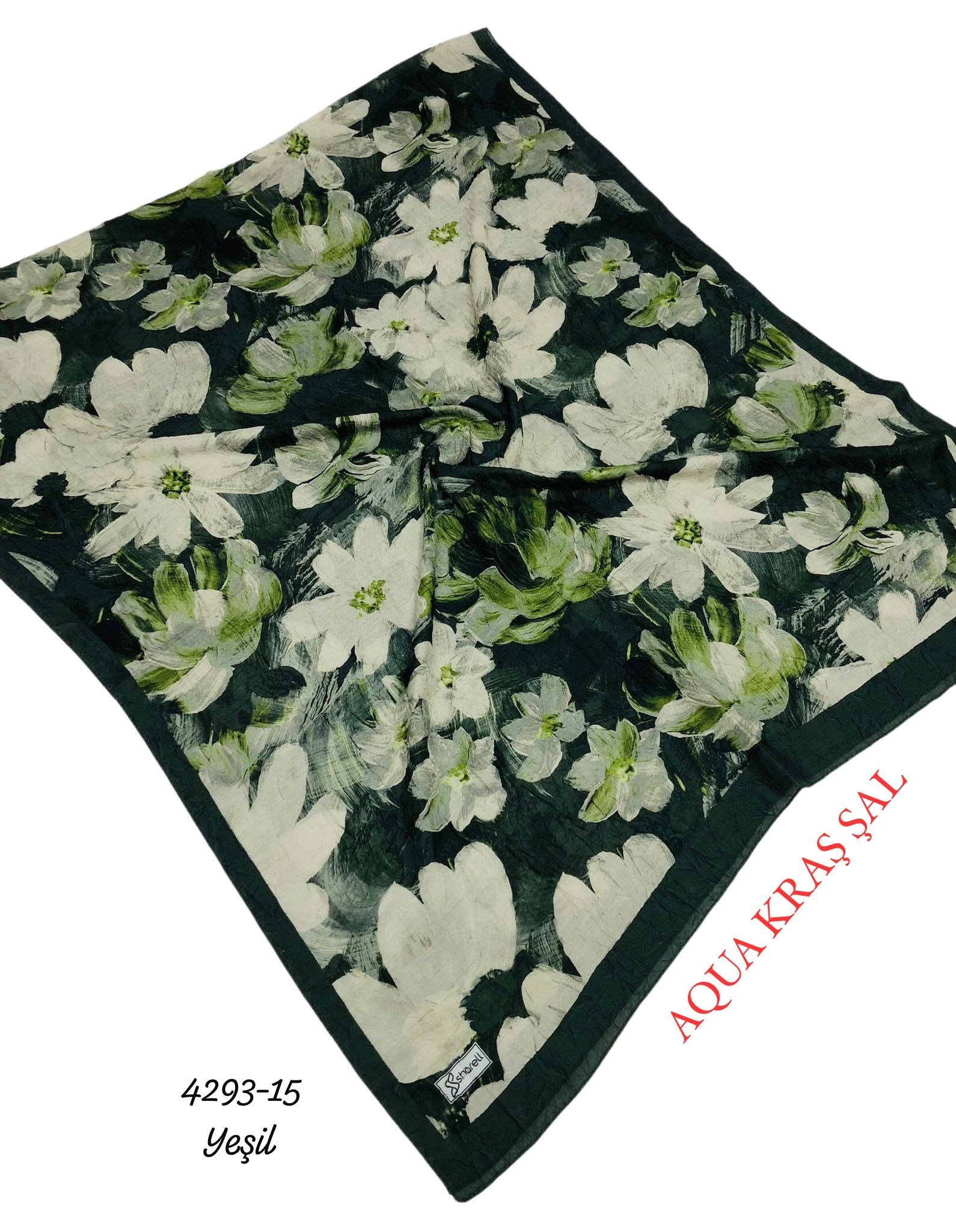 4293 Desenli Bambu (Aqua) Kraş Şal