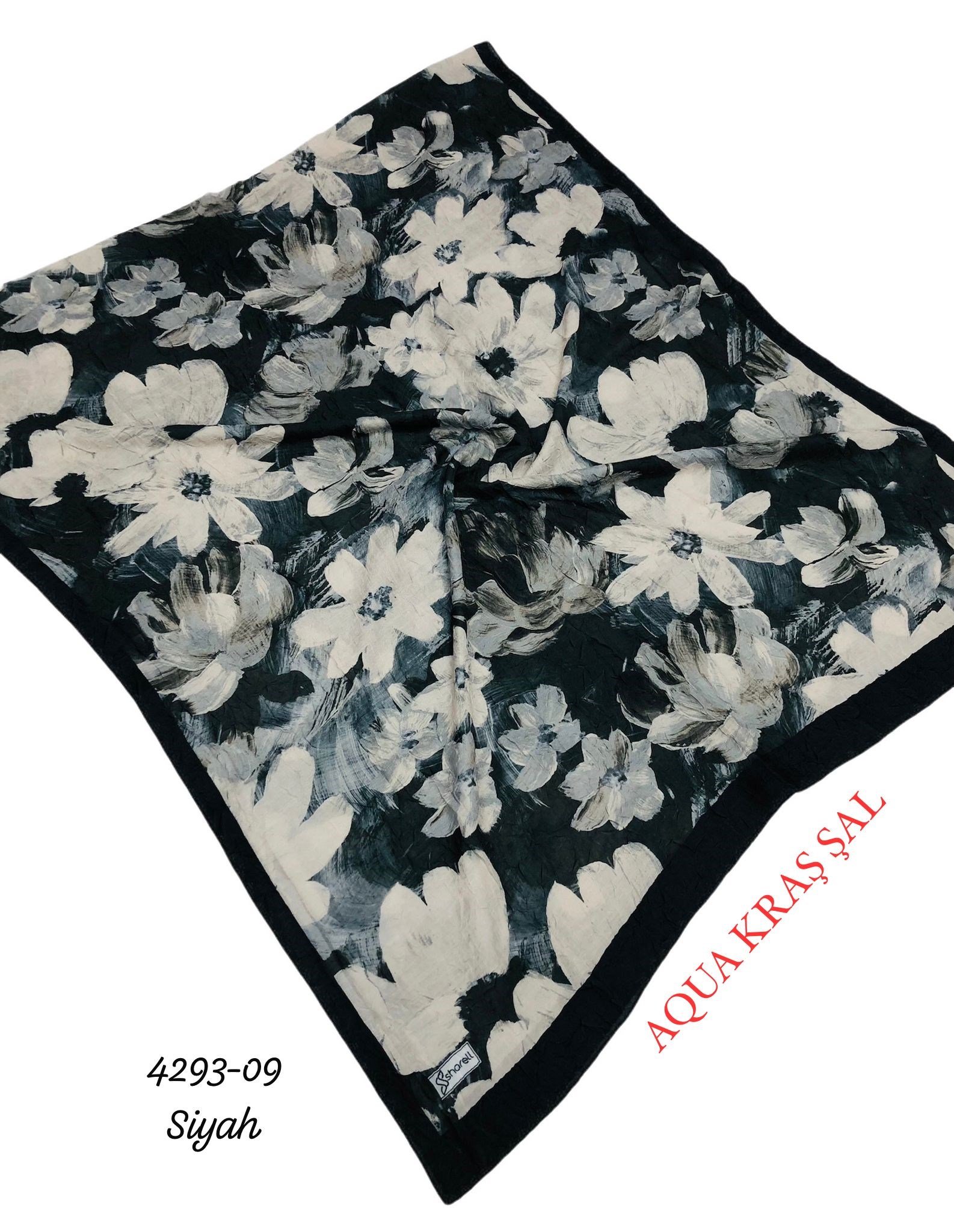 4293 Desenli Bambu (Aqua) Kraş Şal