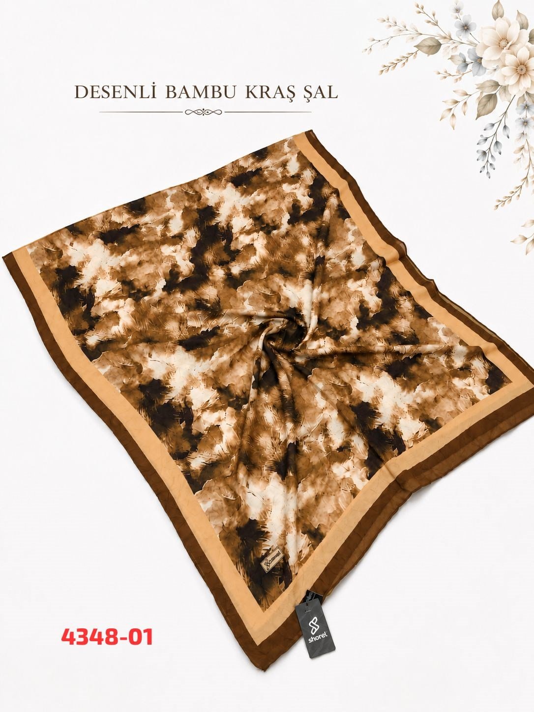Kaliteli Desenli Bambu Kraş Şal