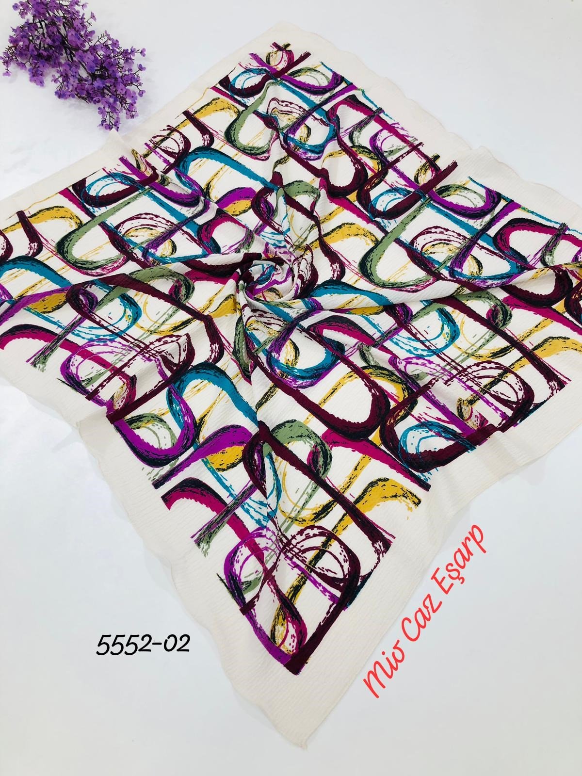 5552 Desenli Mio Caz Eşarp