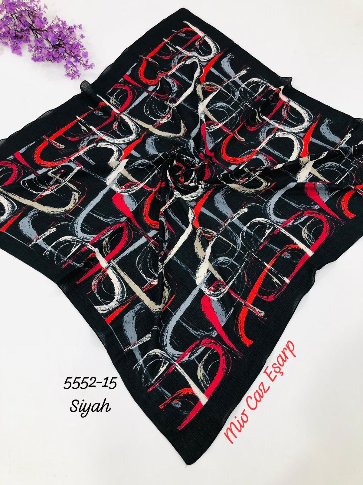5552 Desenli Mio Caz Eşarp