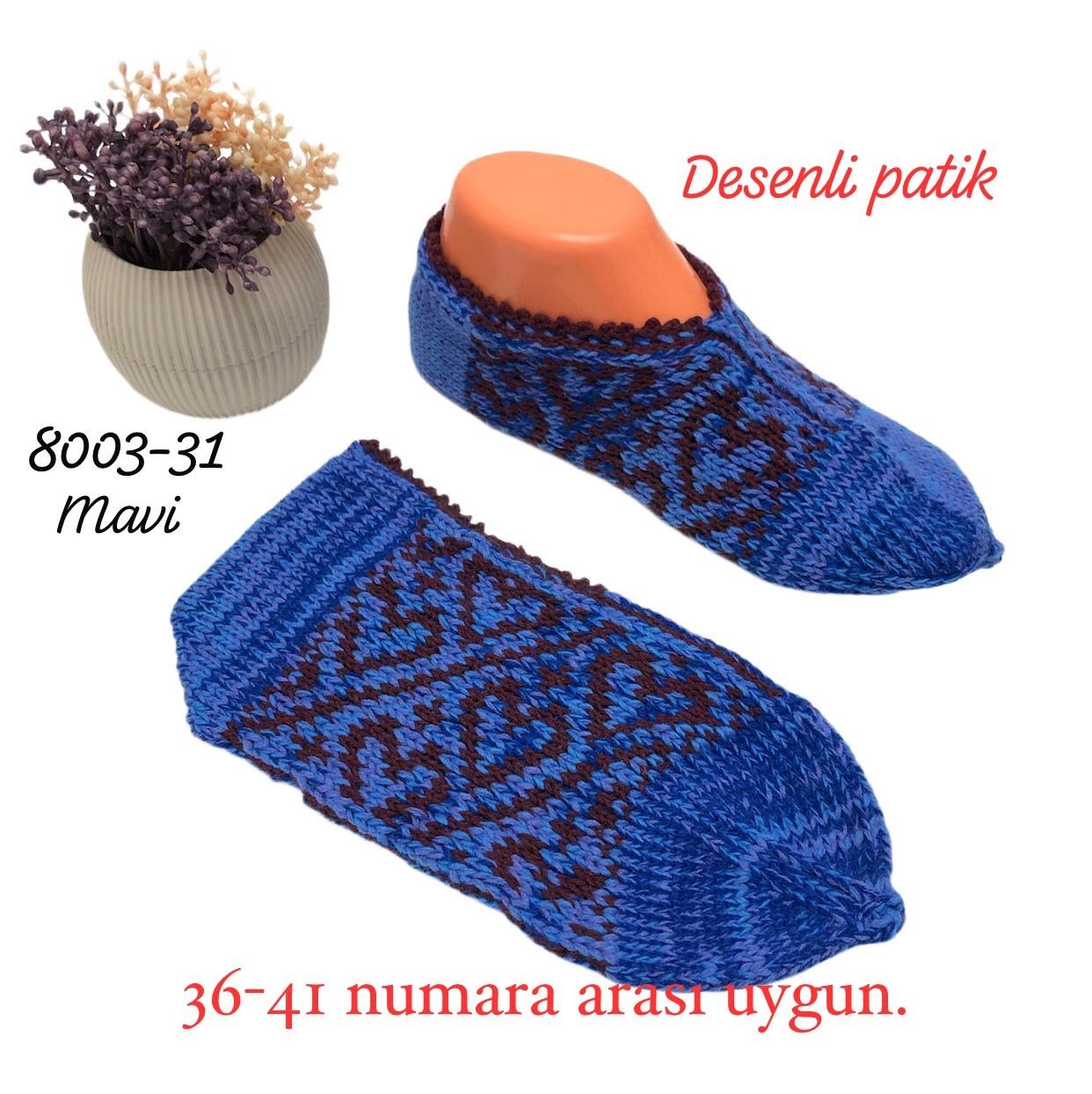 8003 Desenli Patik