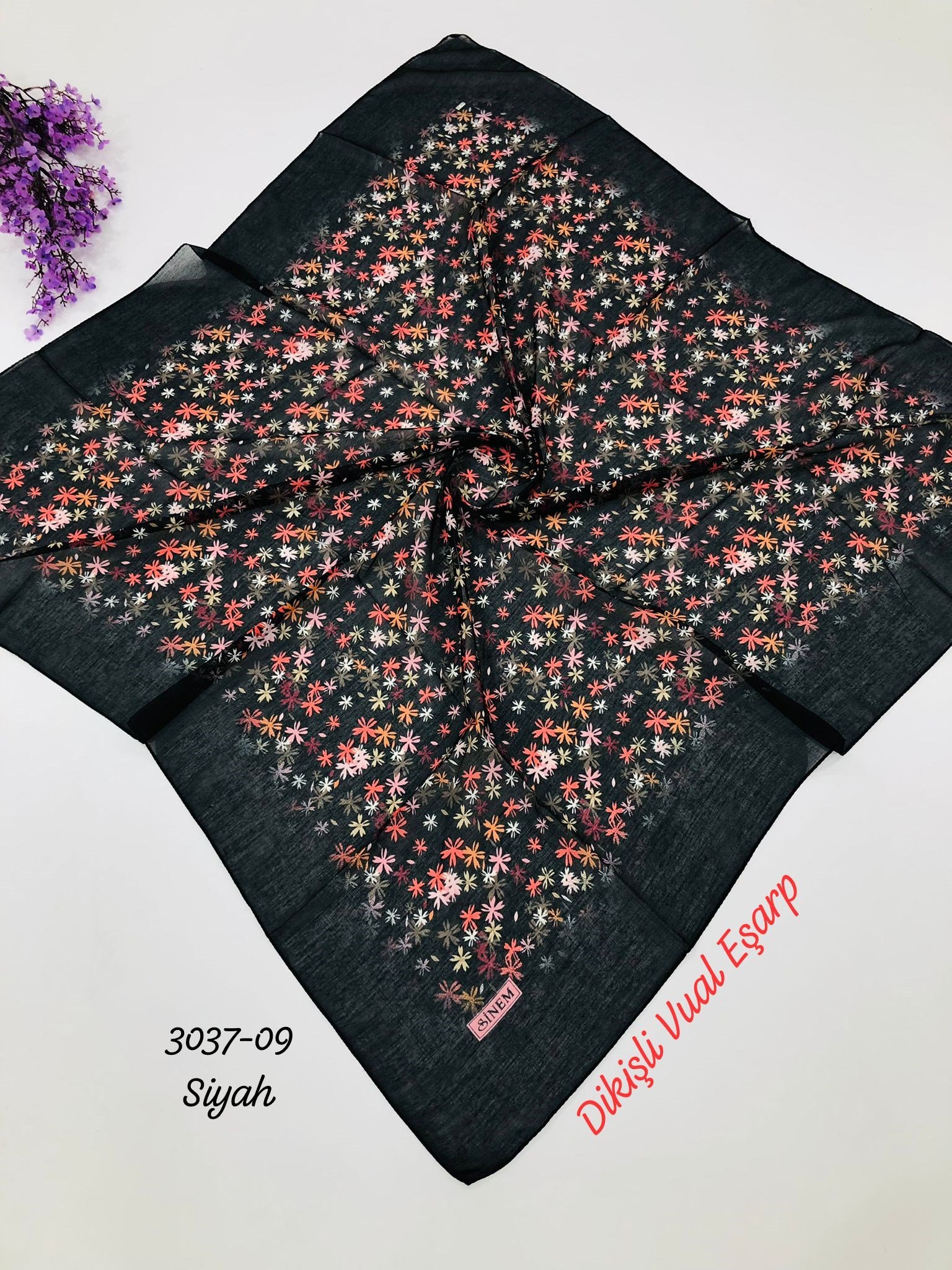3037 Dikişli Vual Eşarp