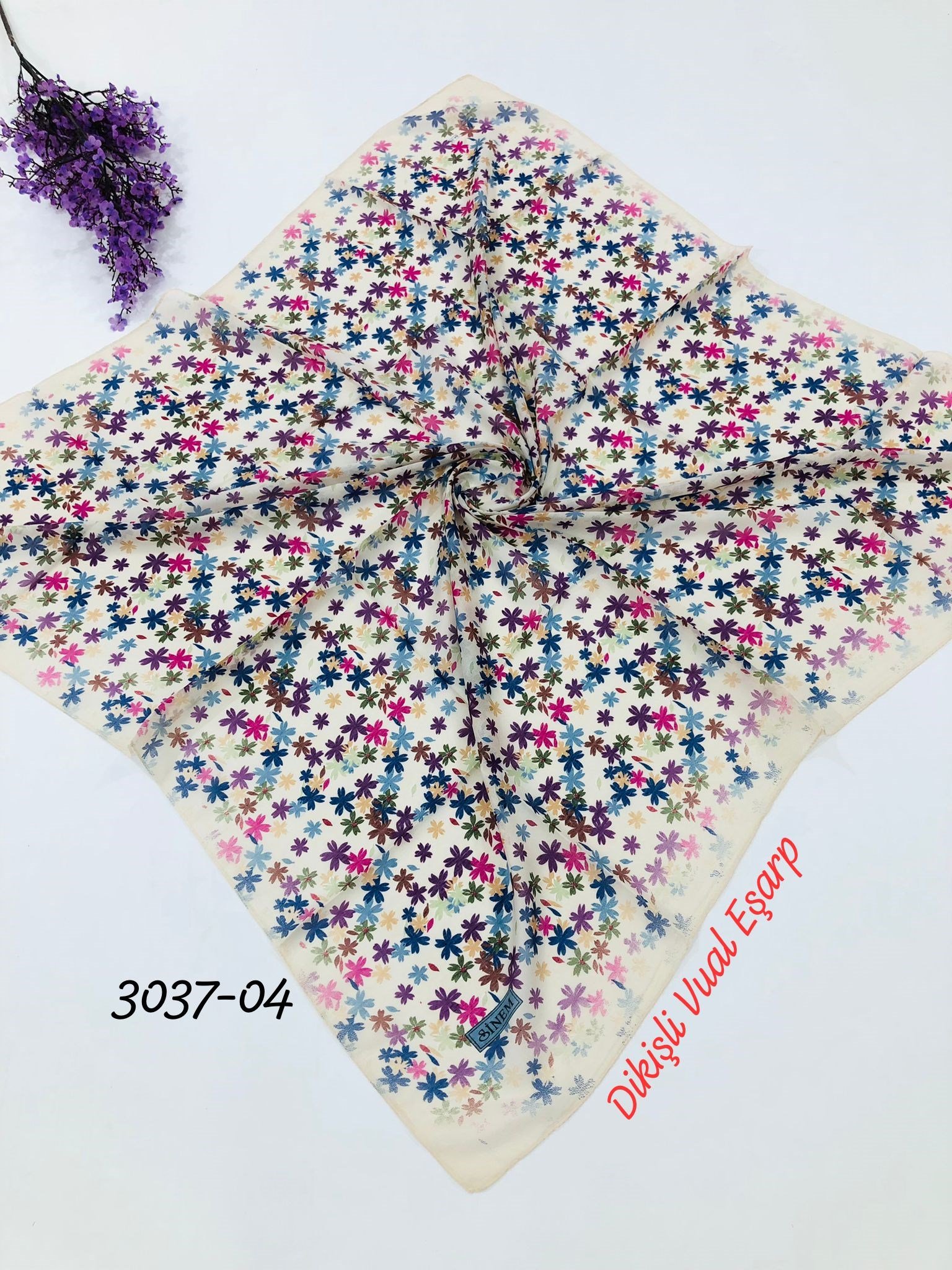 3037 Dikişli Vual Eşarp