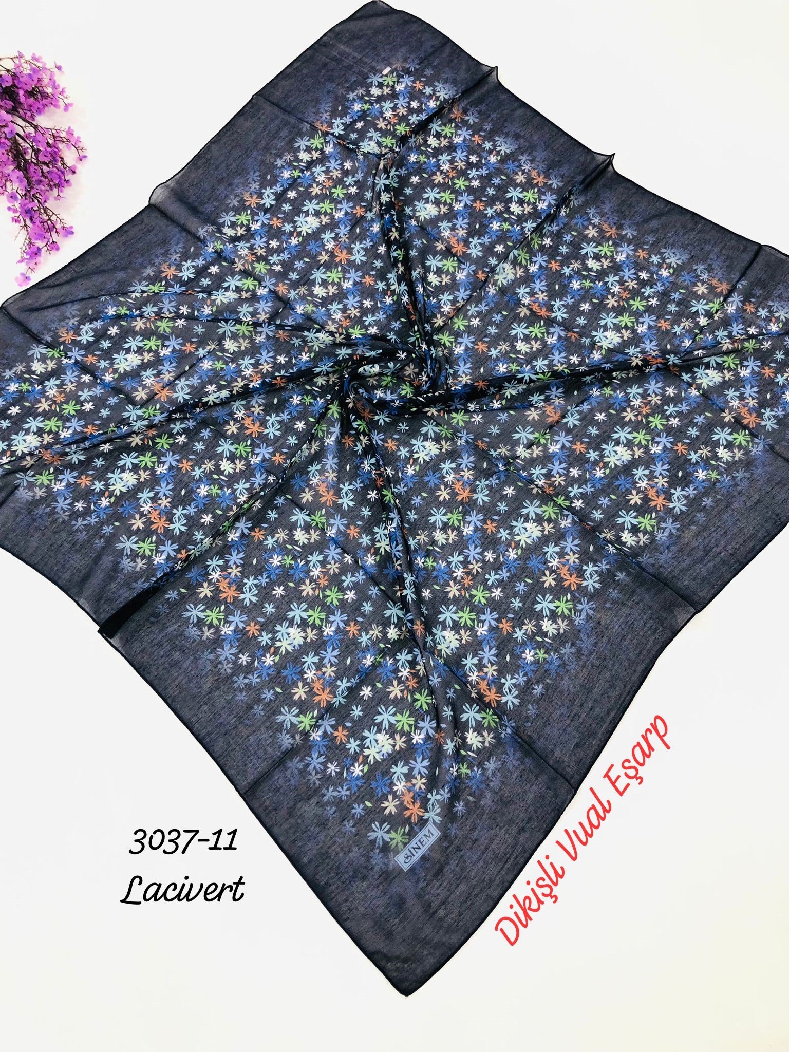 3037 Dikişli Vual Eşarp