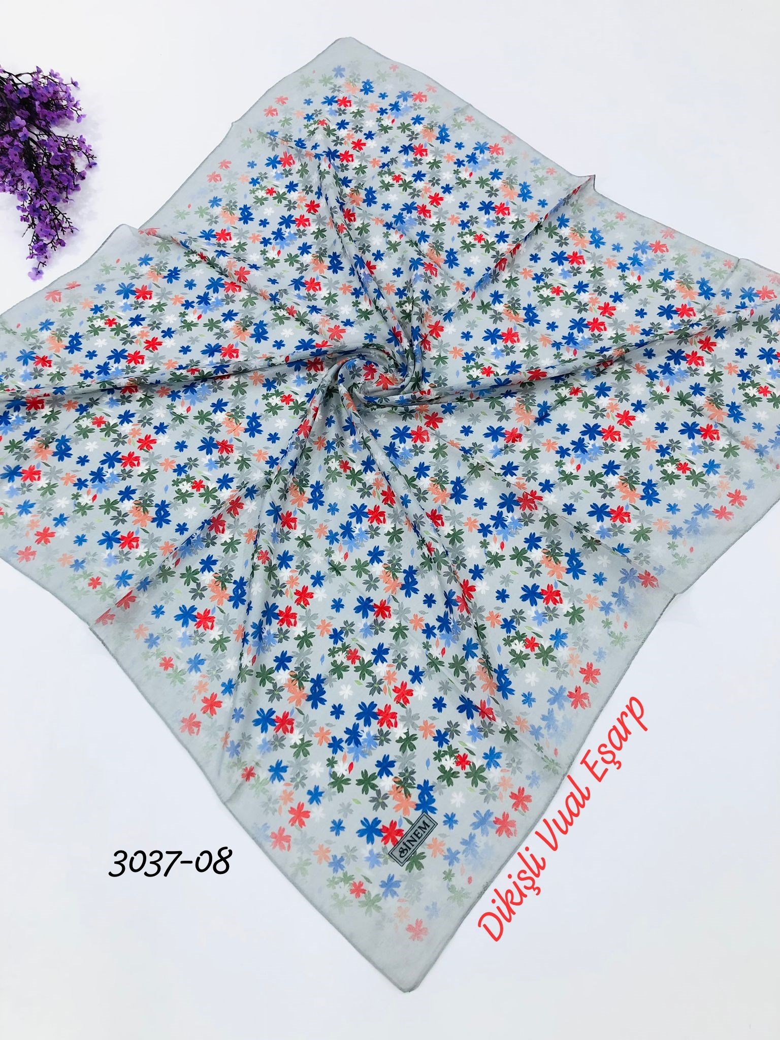 3037 Dikişli Vual Eşarp
