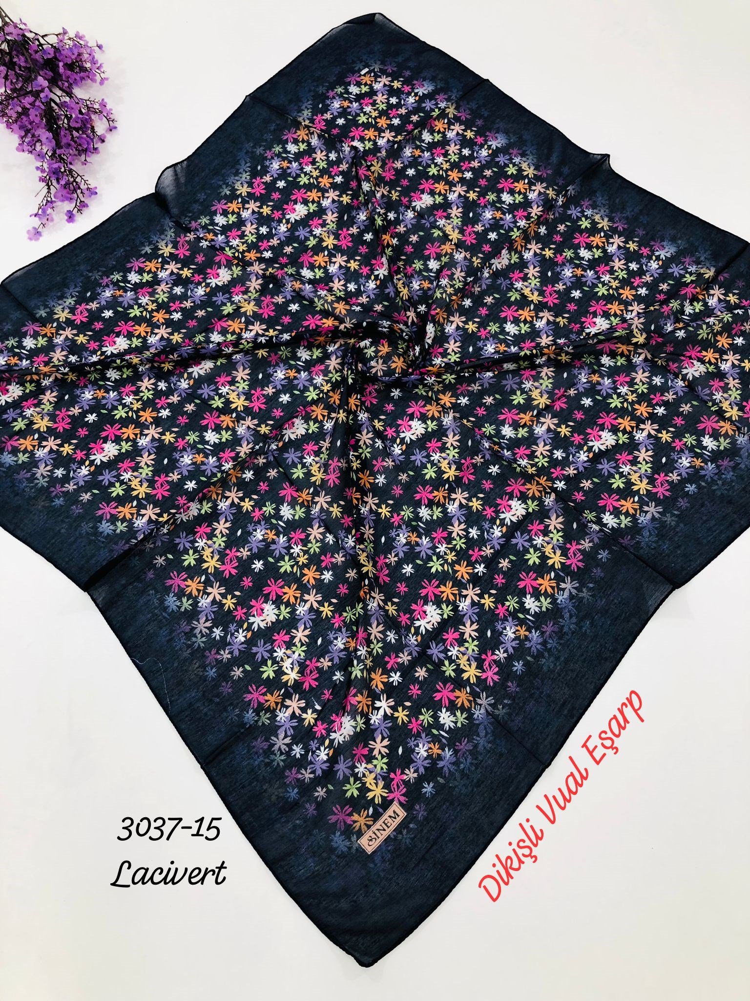 3037 Dikişli Vual Eşarp