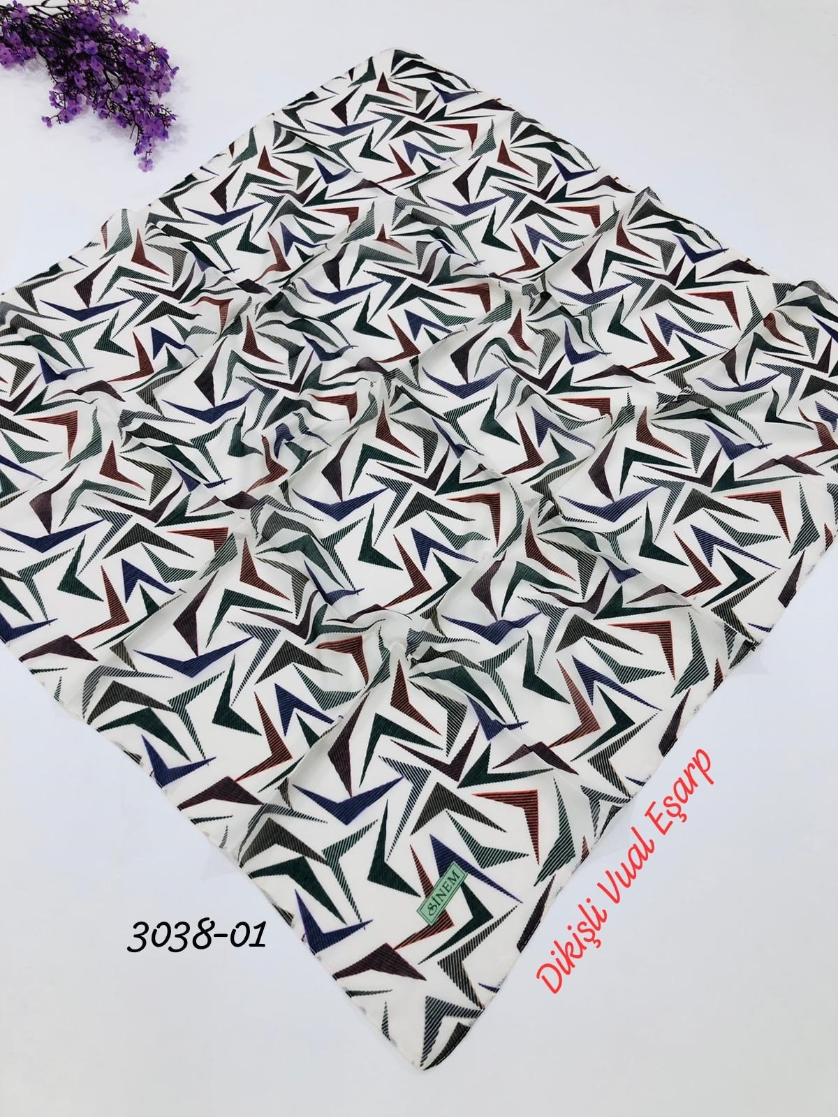 3038 Dikişli Vual Eşarp