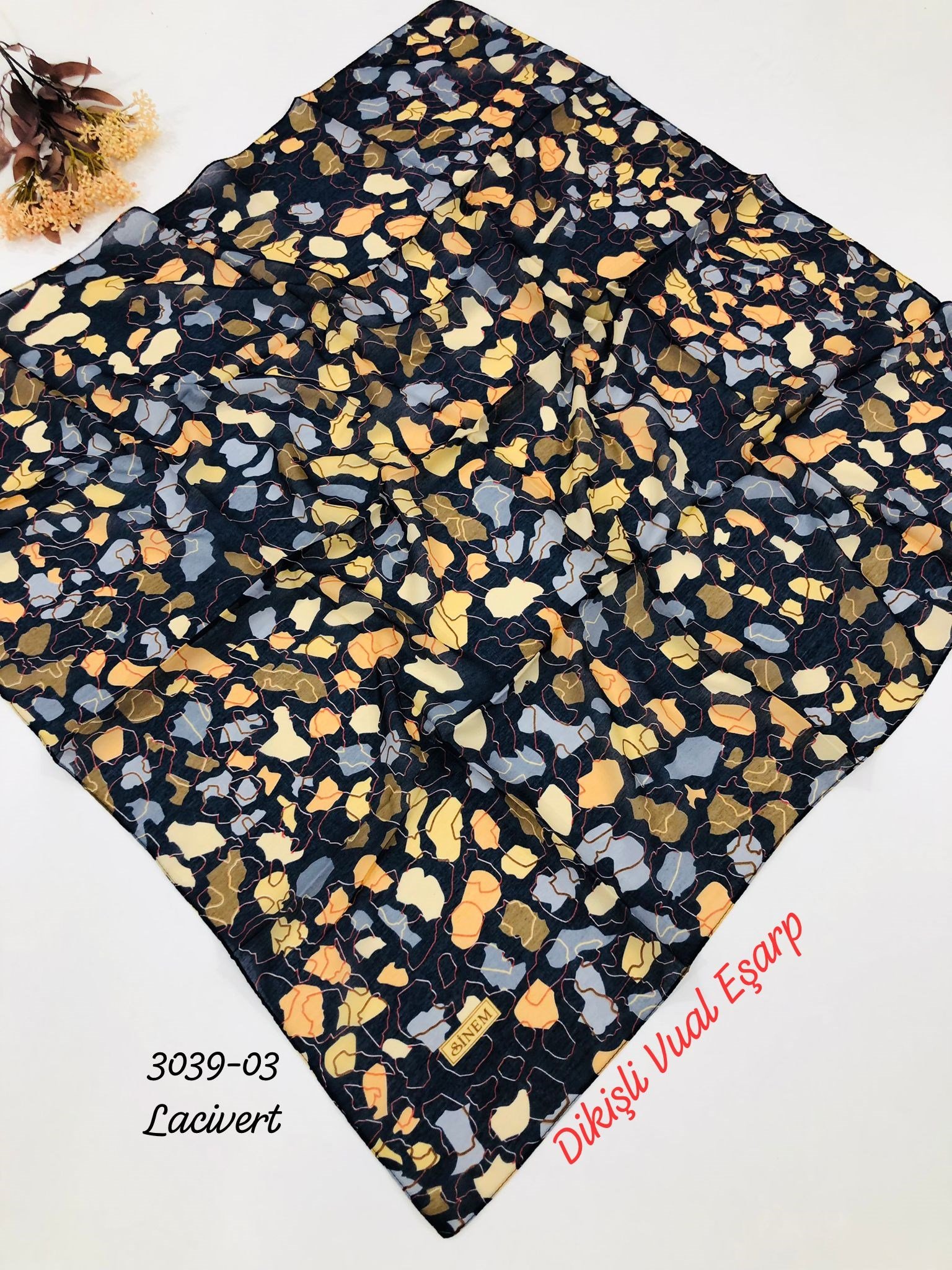 3039 Dikişli Vual Eşarp