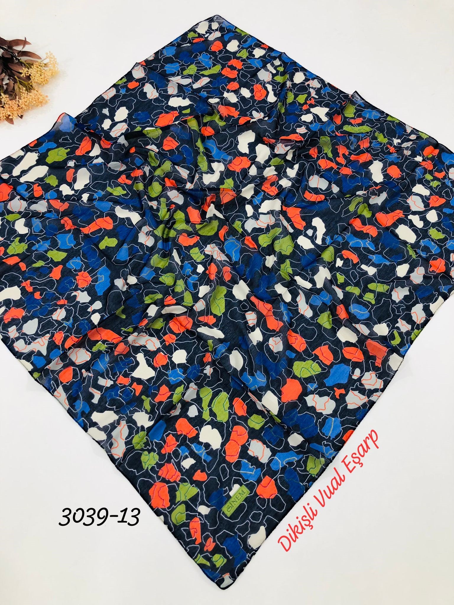 3039 Dikişli Vual Eşarp