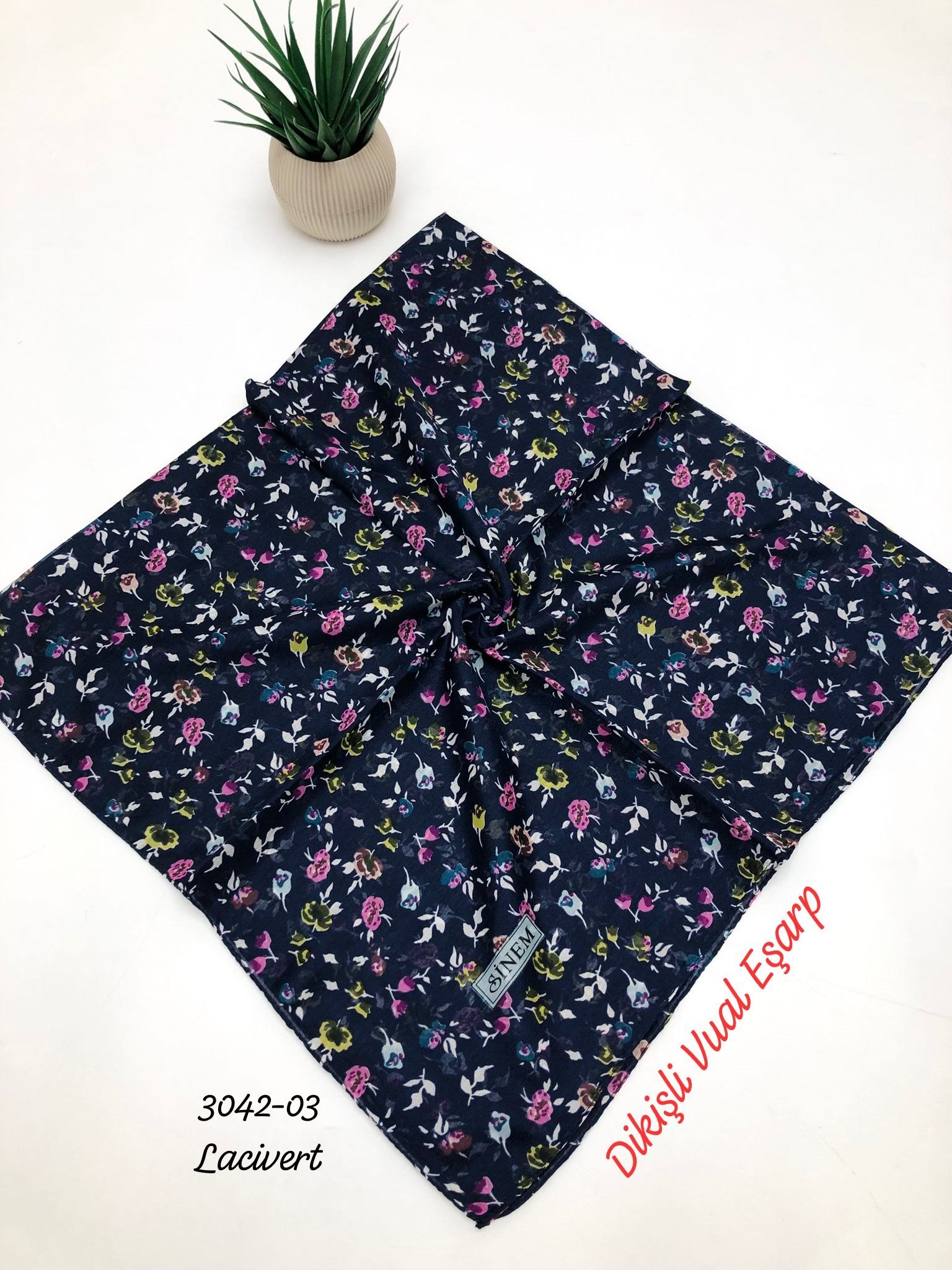 3042 Dikişli Vual Eşarp