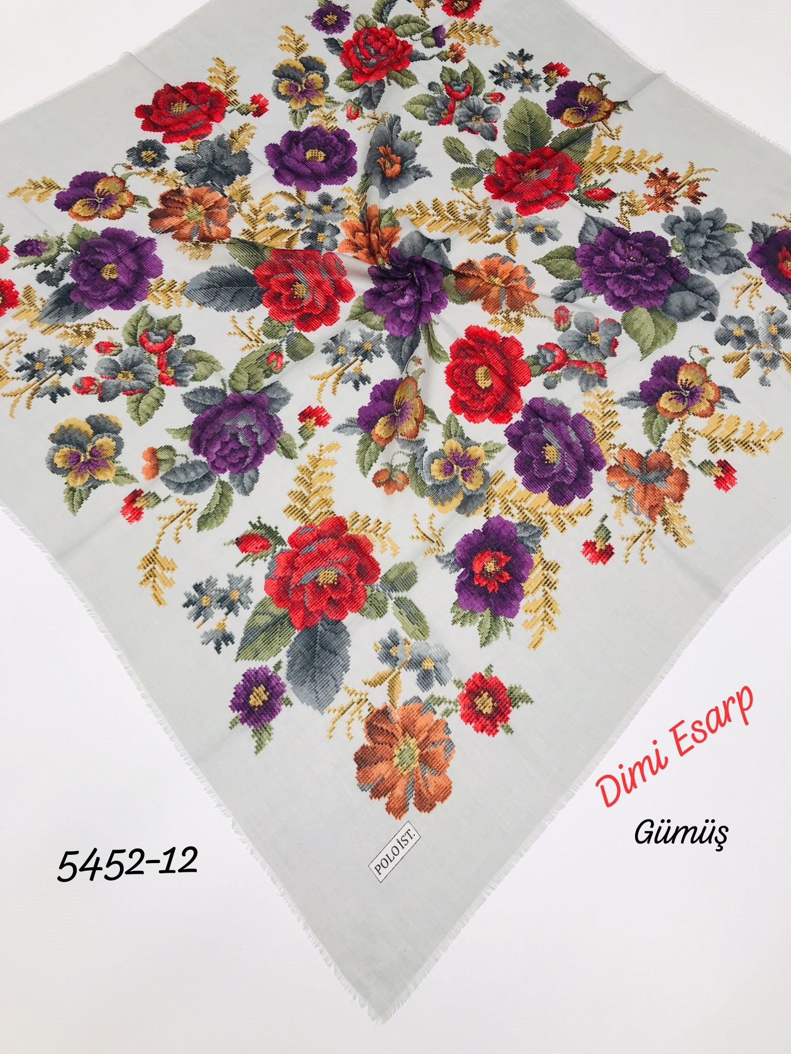 5452 Dimi Flamlı Eşarp
