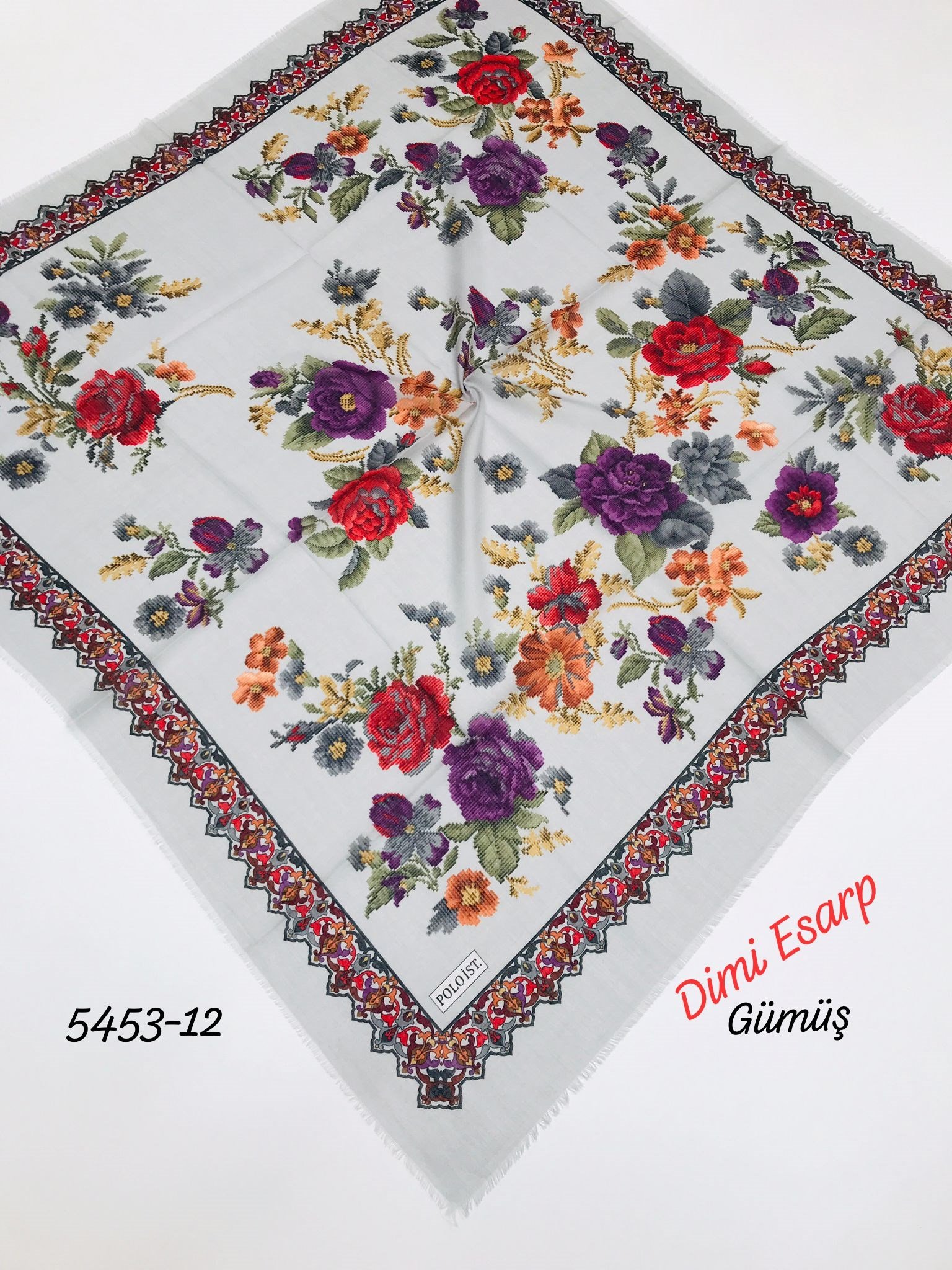 5453 Dimi Flamlı Eşarp