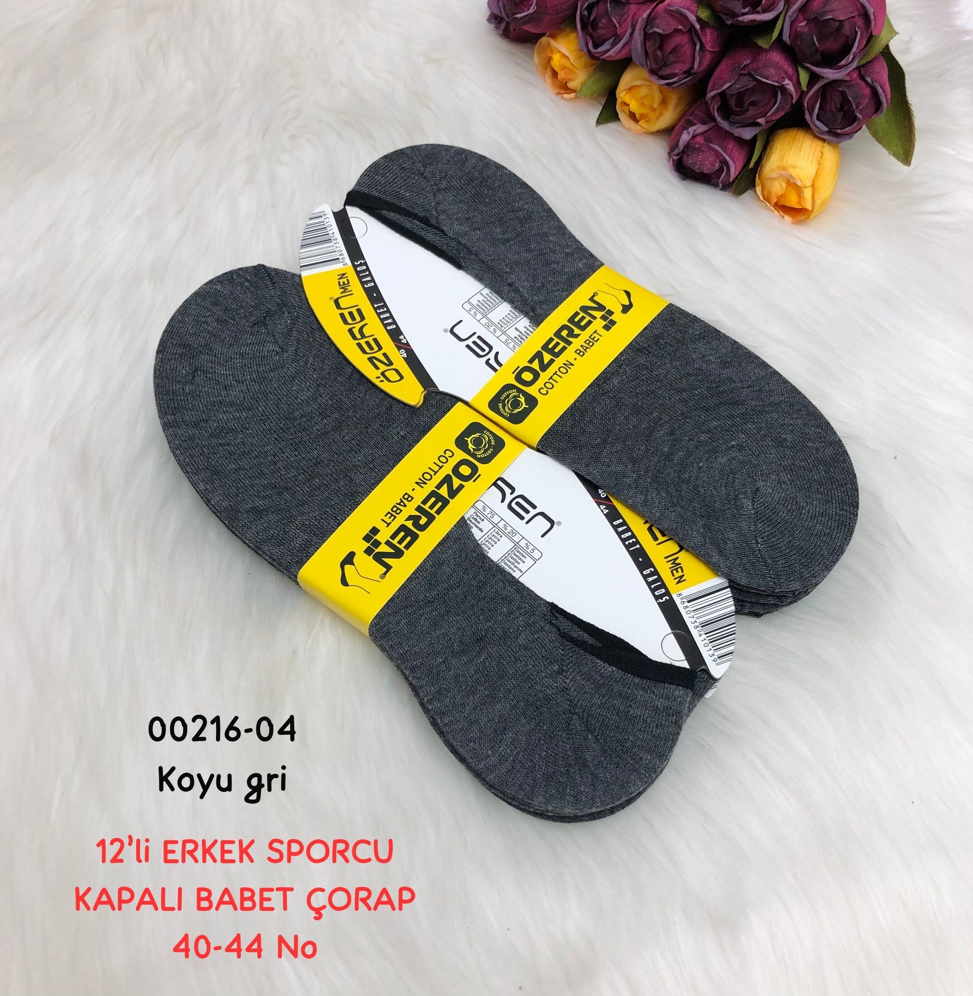 Erkek Sporcu Kapalı Babet Çorap