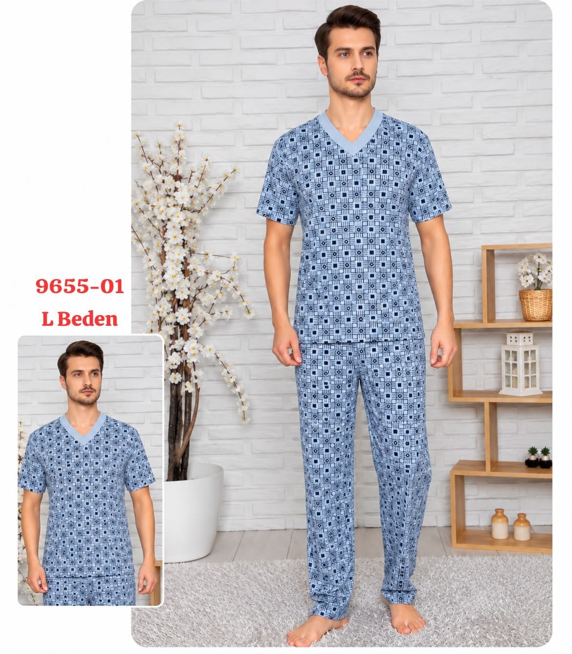 Erkek Pijama Takımı Alt Üst