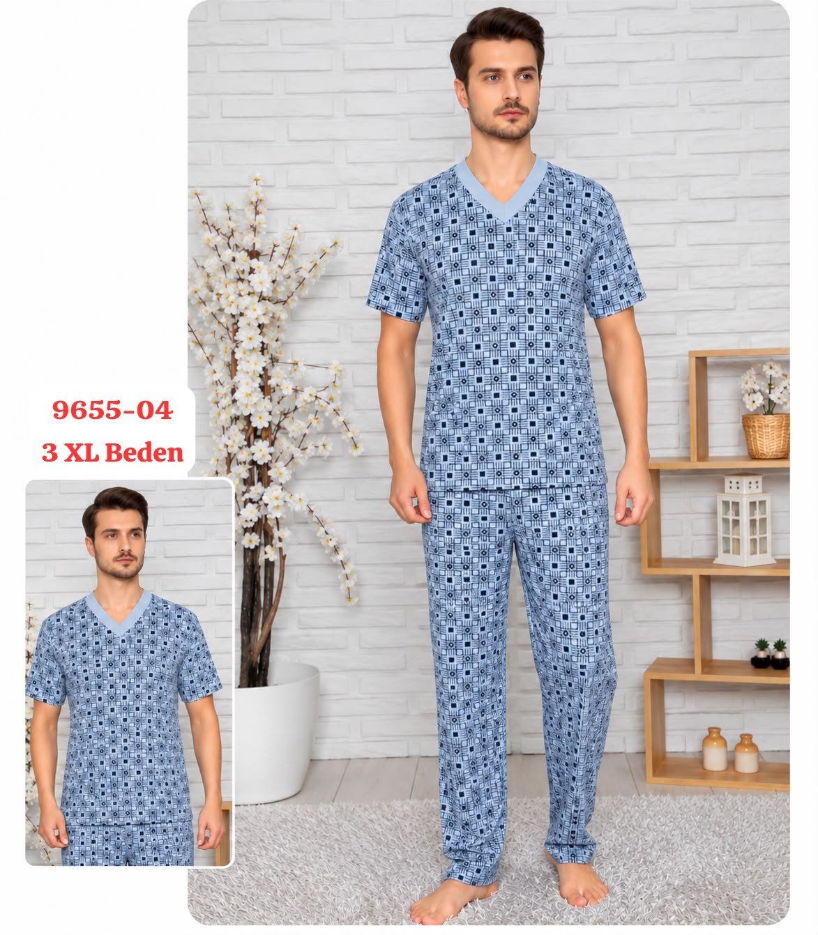 Erkek Pijama Takımı Alt Üst