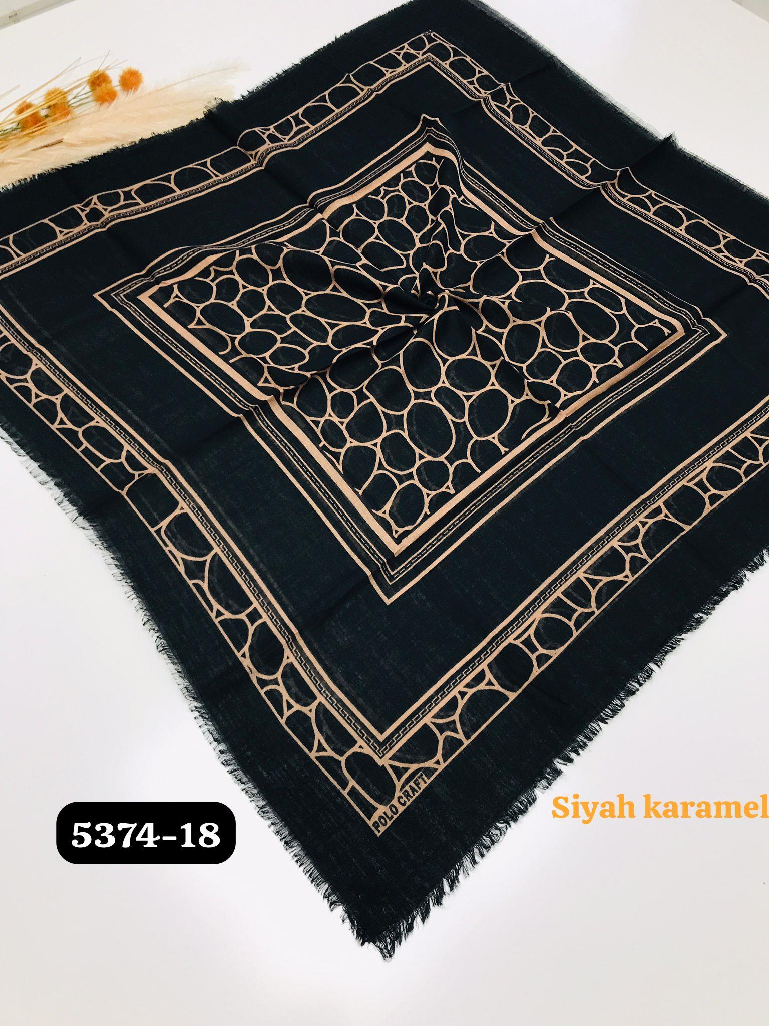 5374 Flamlı  Pamuk Eşarp