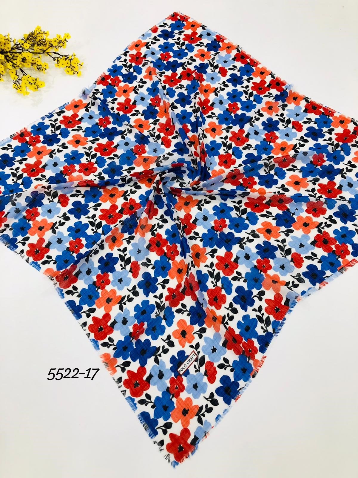 5522 Flamlı  Pamuk Eşarp