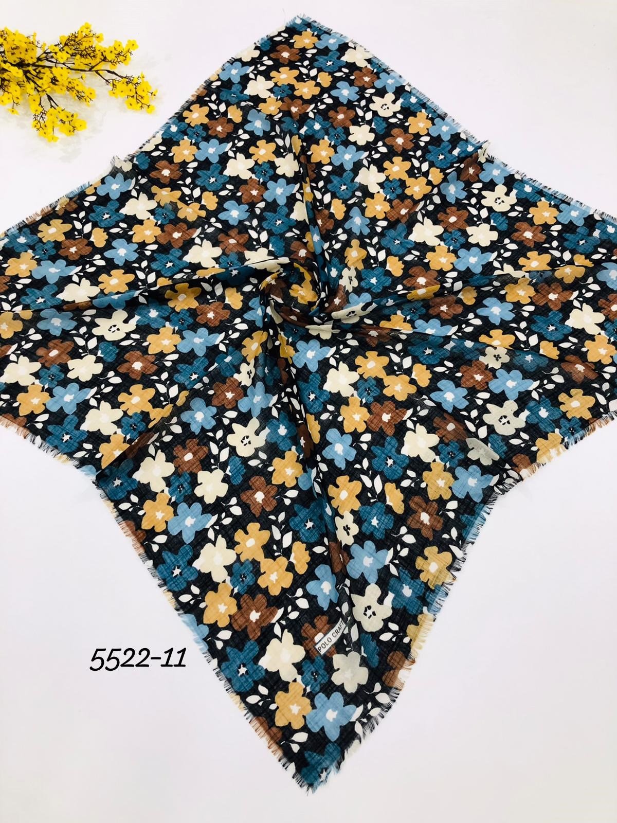 5522 Flamlı  Pamuk Eşarp