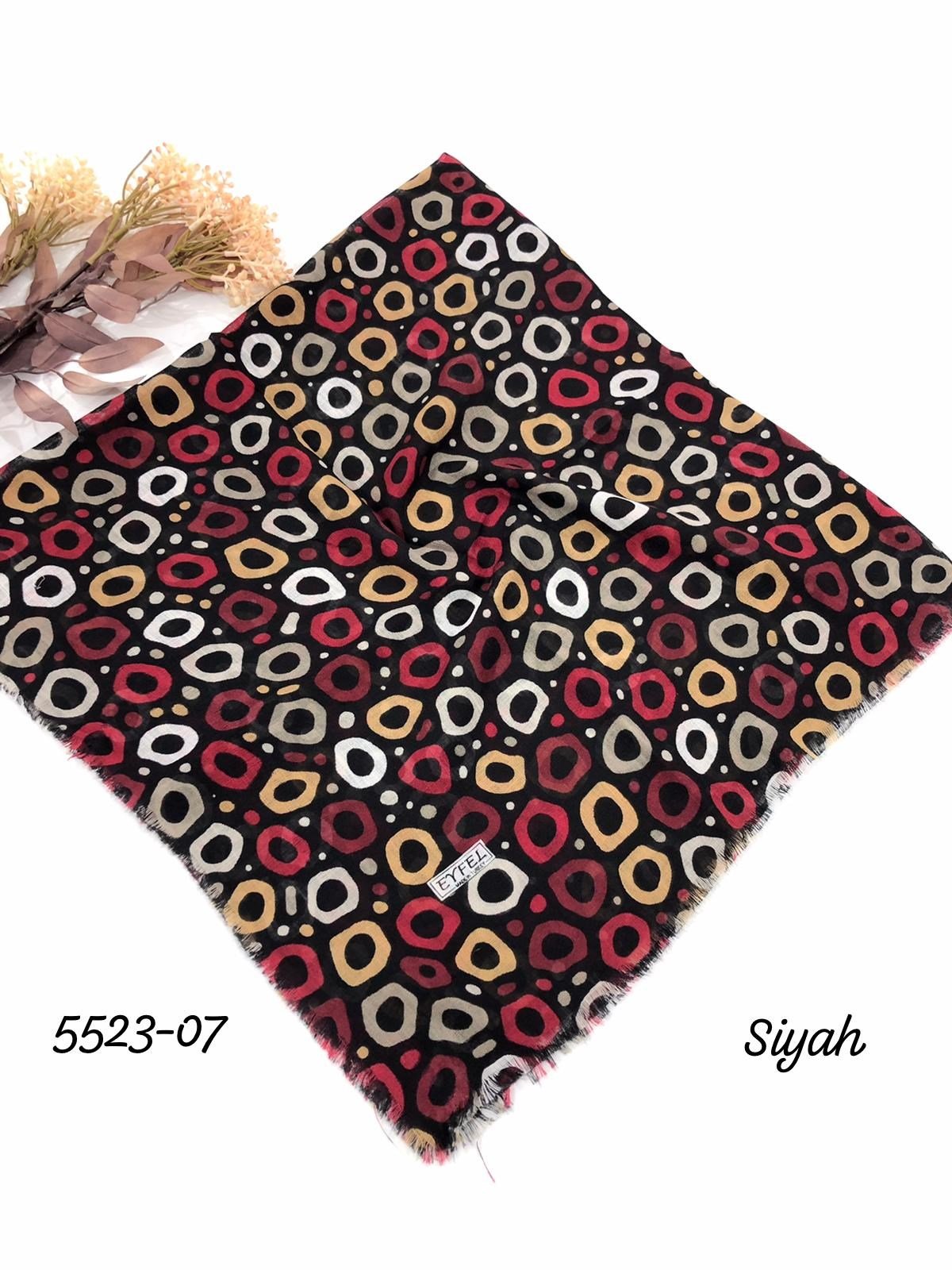 5523 Flamlı  Pamuk Eşarp