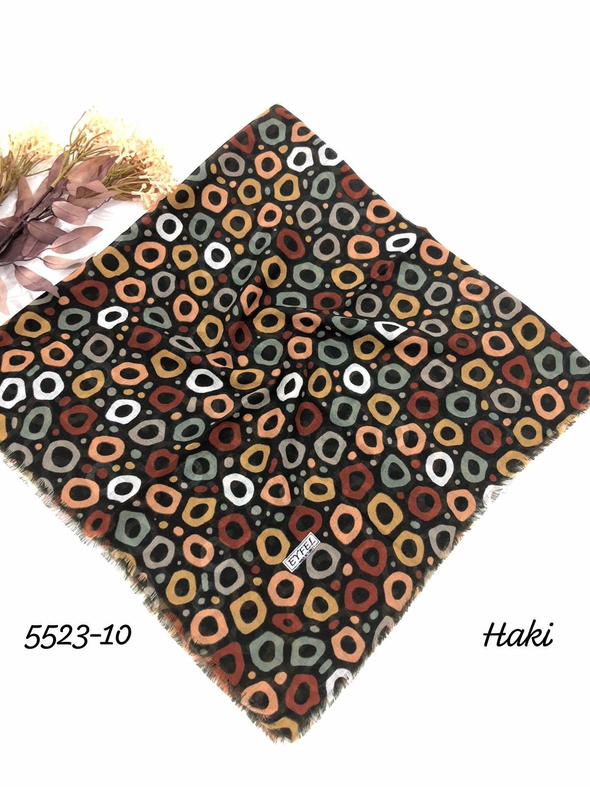 5523 Flamlı  Pamuk Eşarp