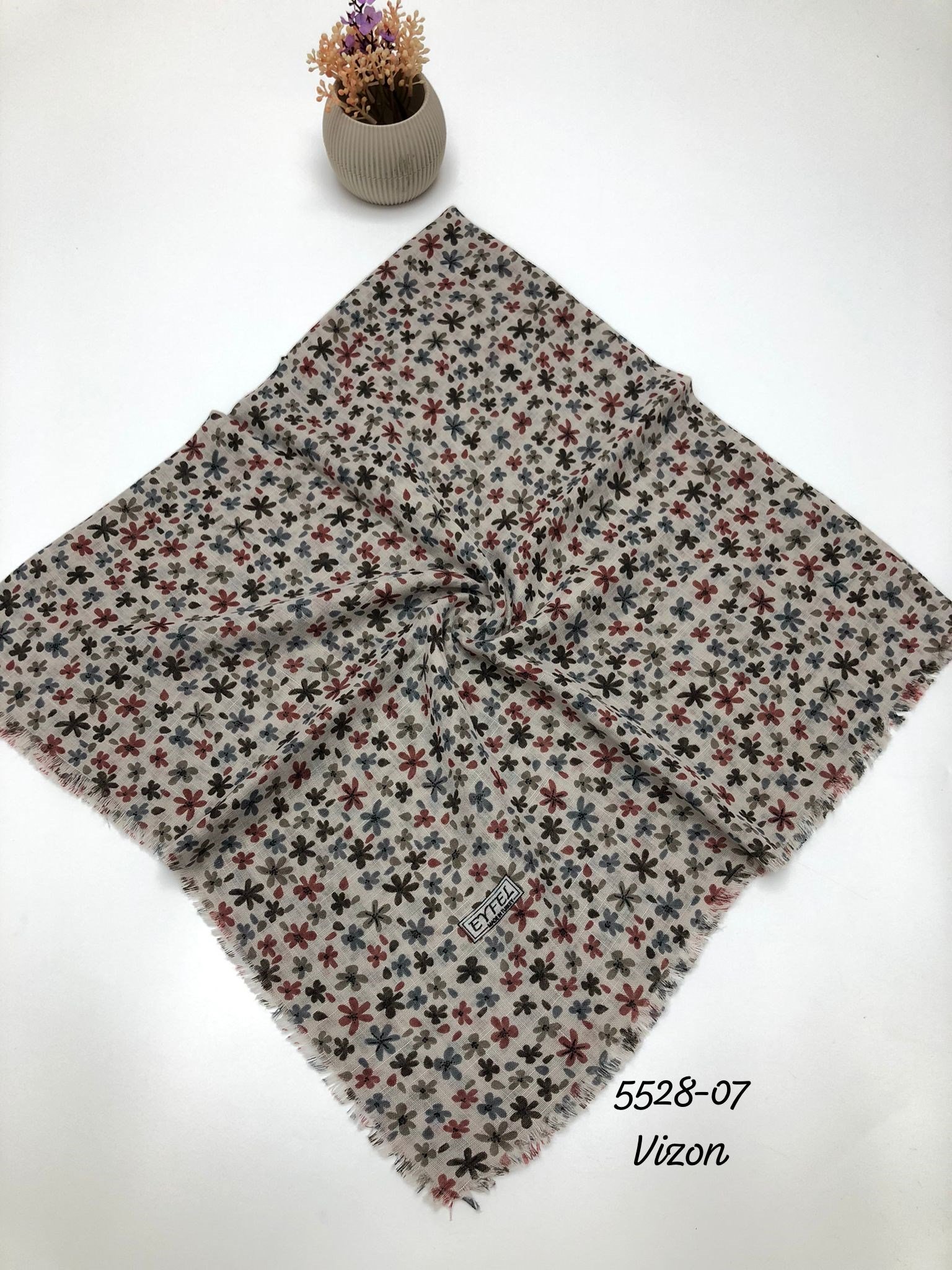 5528 Flamlı Pamuk Eşarp