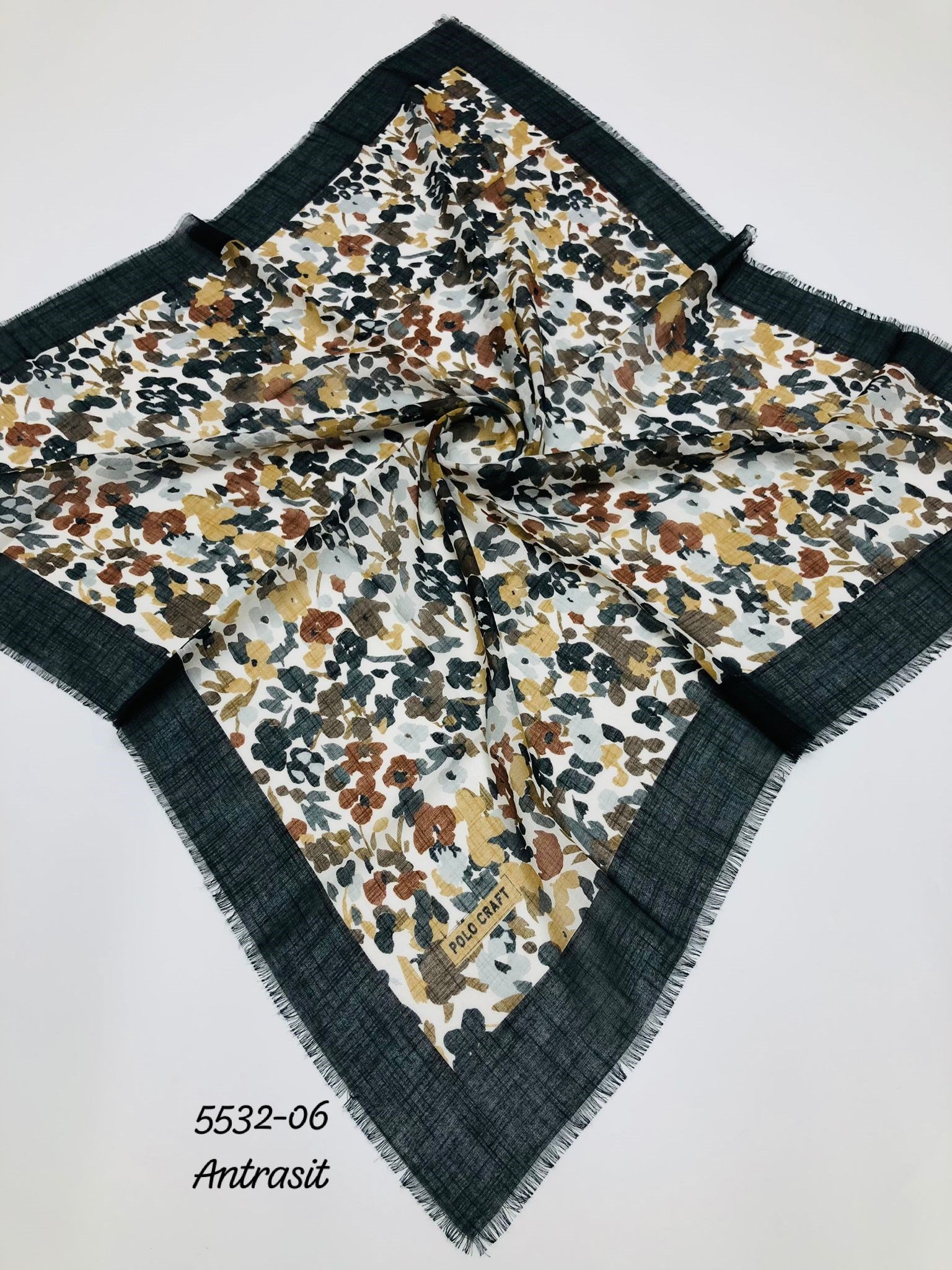 5532 Flamlı Pamuk Eşarp