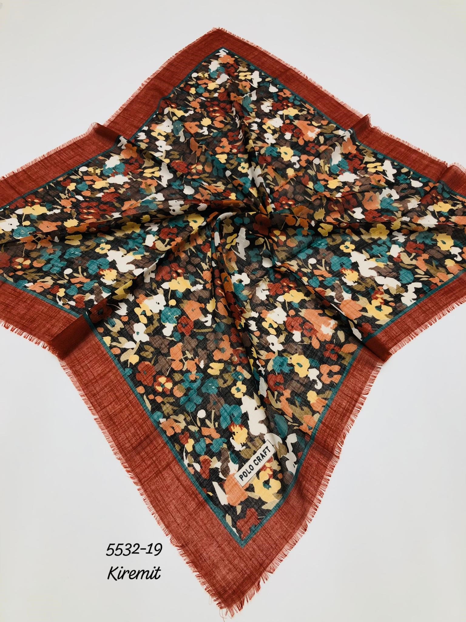 5532 Flamlı Pamuk Eşarp