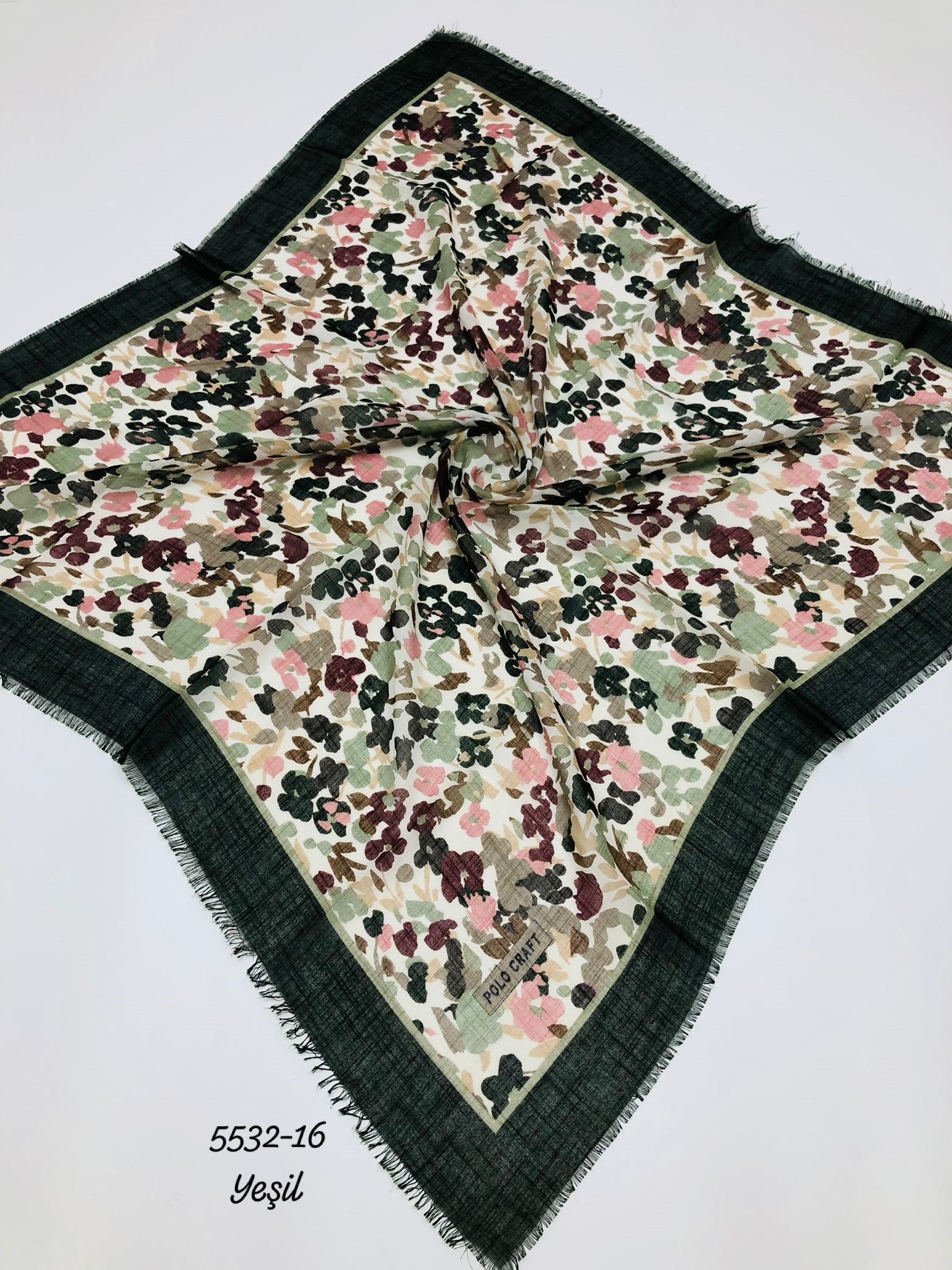 5532 Flamlı Pamuk Eşarp