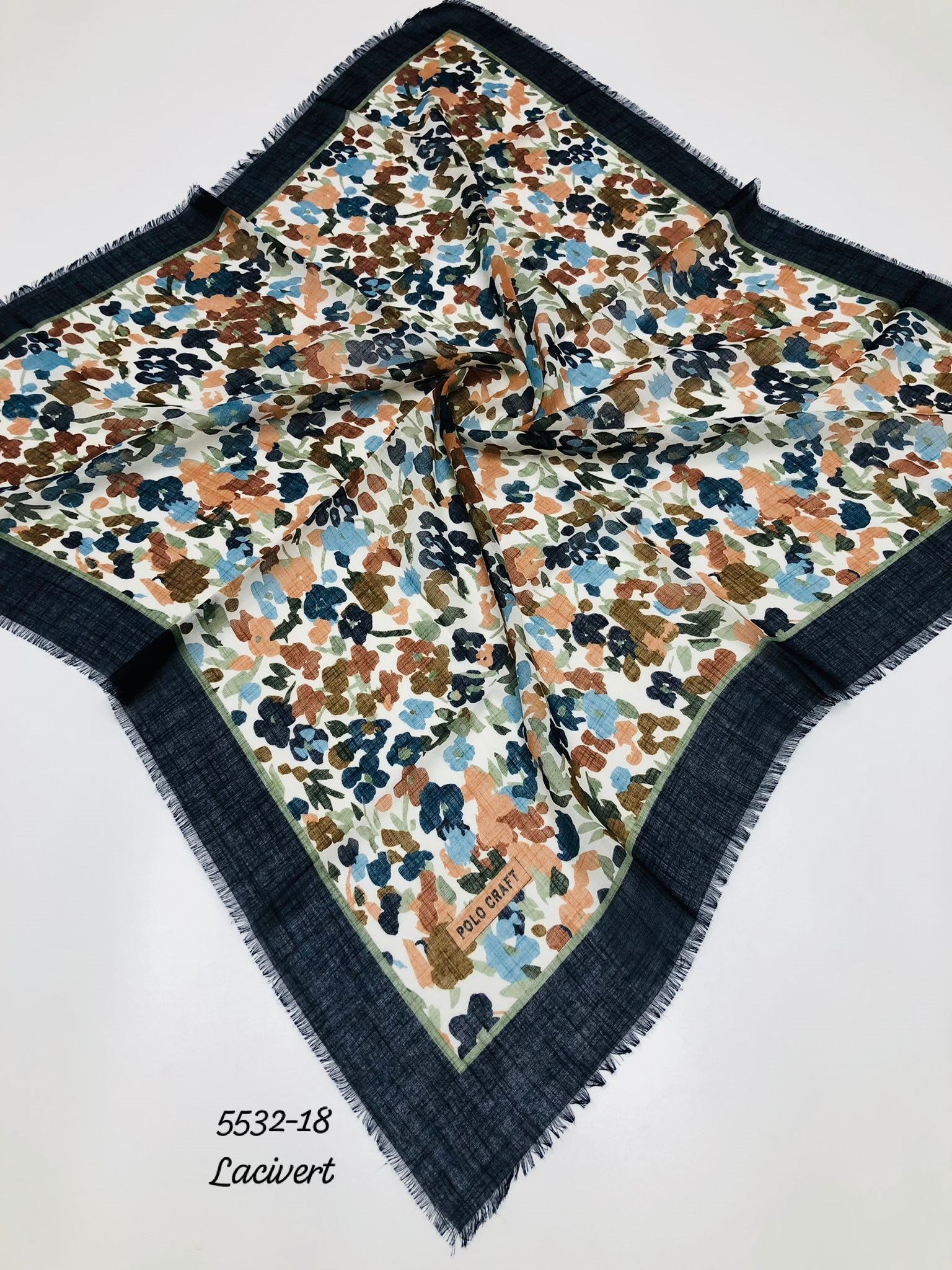 5532 Flamlı Pamuk Eşarp