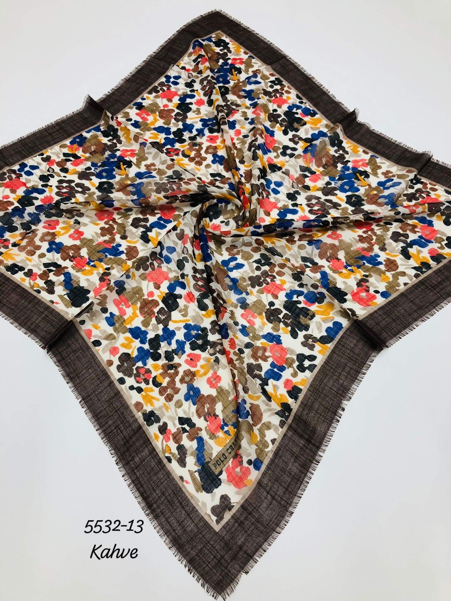 5532 Flamlı Pamuk Eşarp